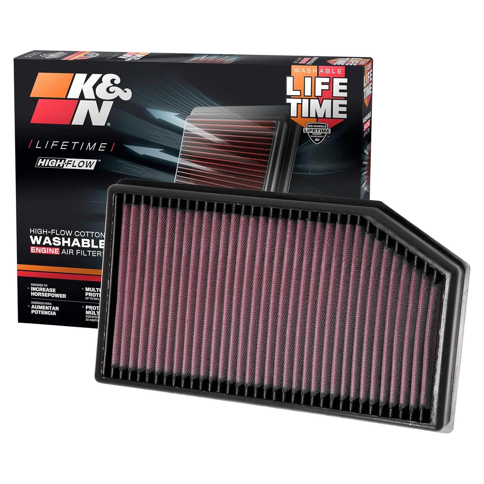 Filtro de Aire K&N Alto Flujo 33-5076 para JEEP 2018-2025