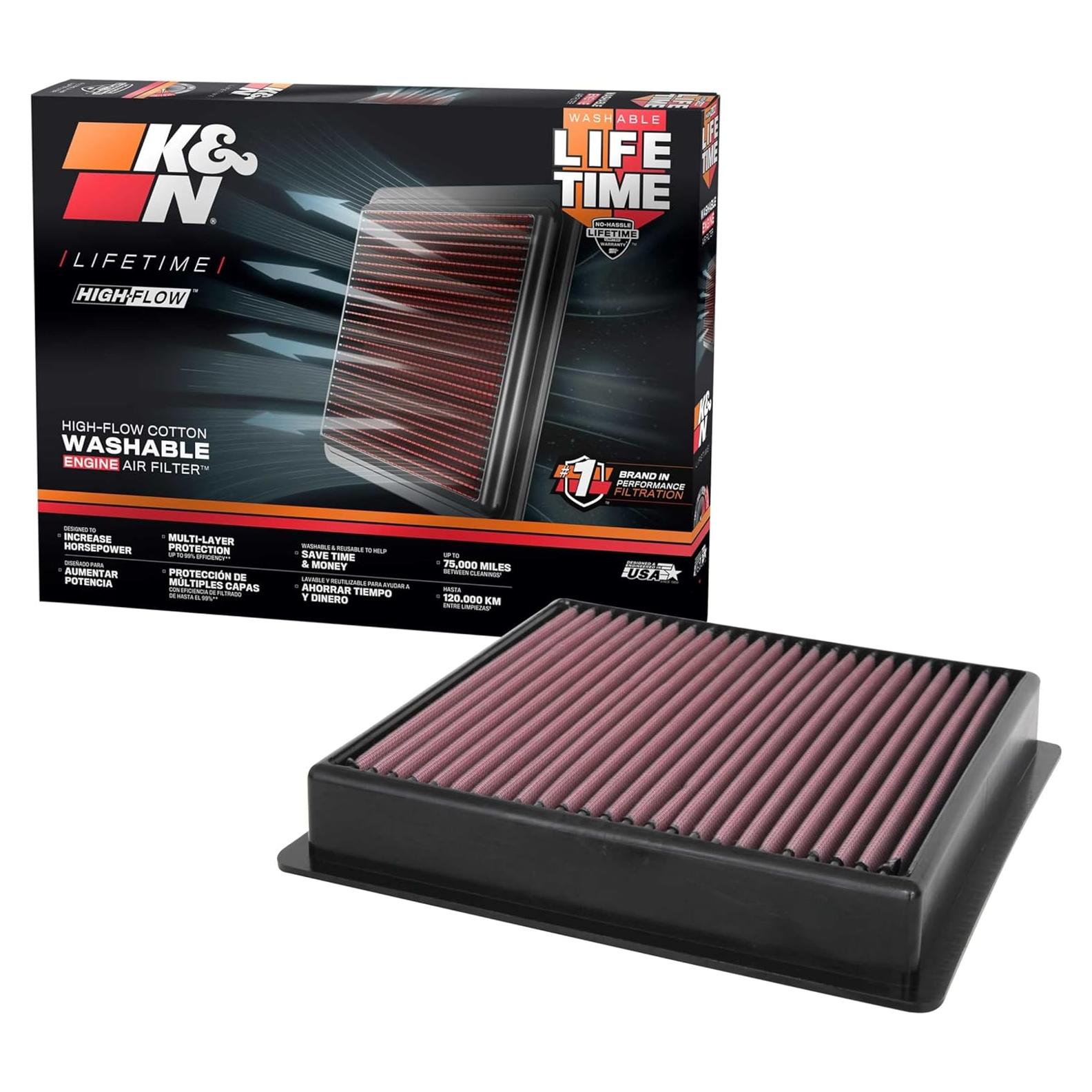 Filtro de Aire K&N Alto Flujo 33-5100 para Ford 2020-2025
