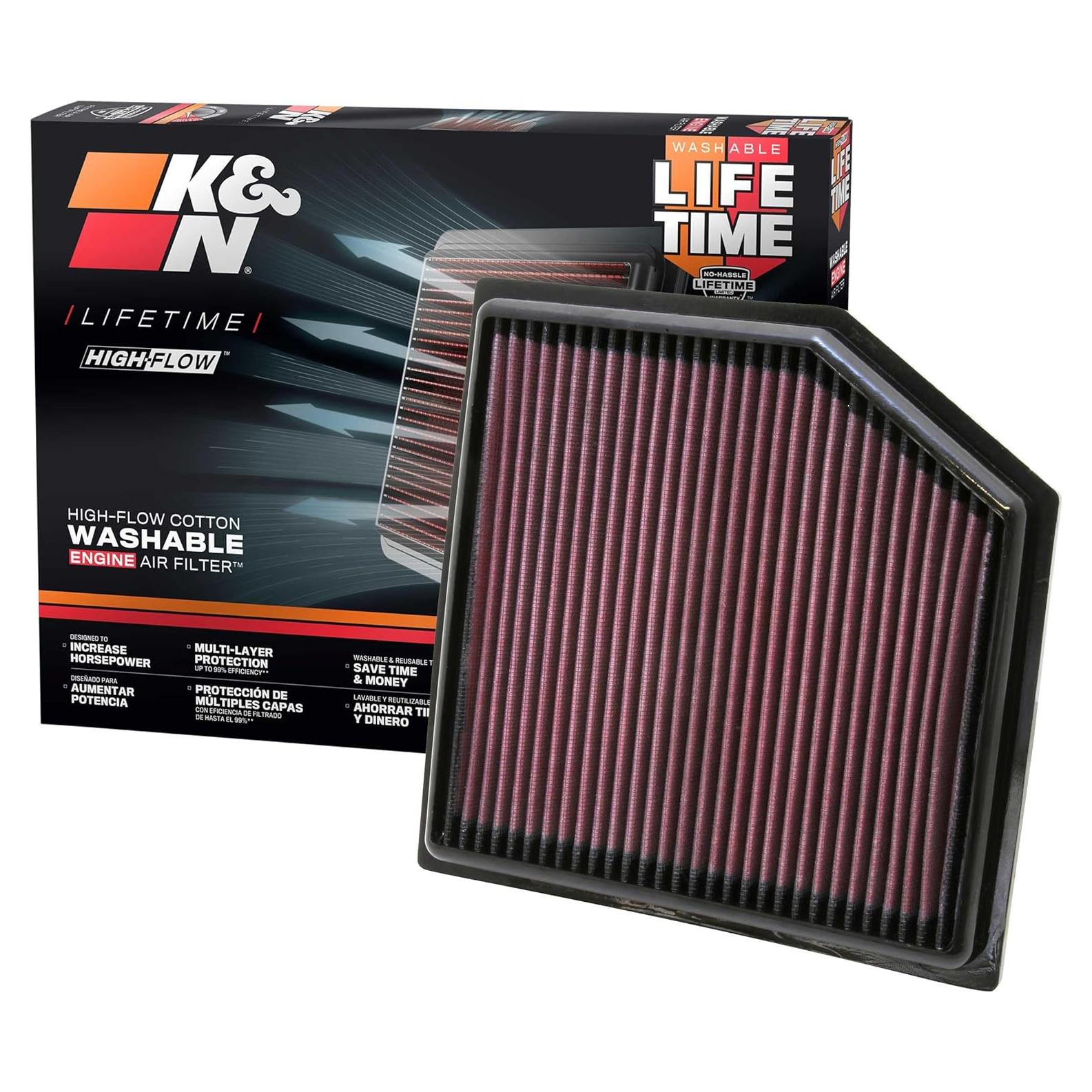 Filtro de Aire K&N 33-2452 Lavable para Lexus/Toyota 2012-2024