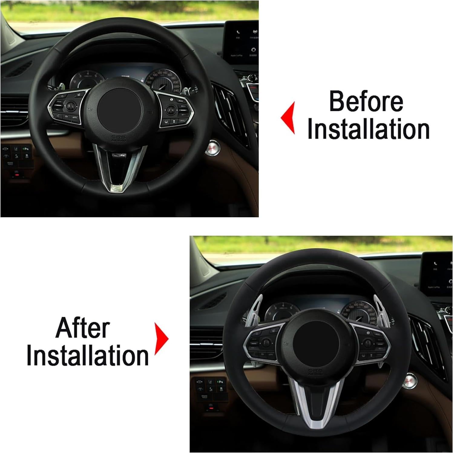 Kit Extensión Palancas Cambio Volante Aluminio Sumaikeji Plata