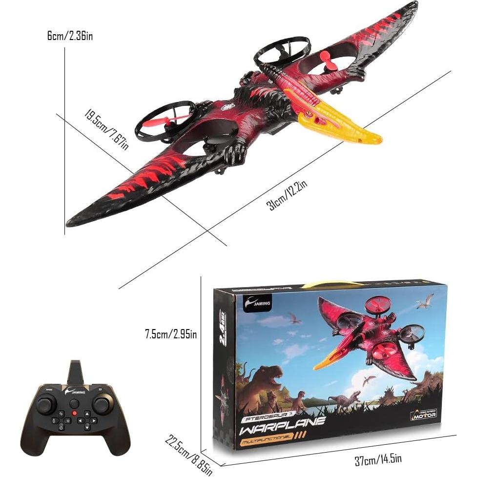 Aviación RC Dragón Juguete Volador 30.99x19.56cm Rojo