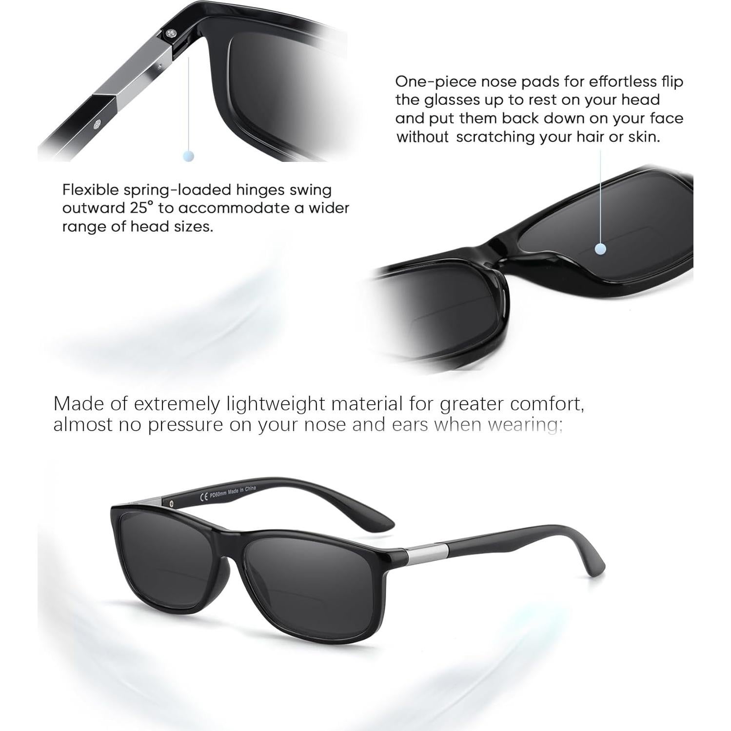 Gafas Bifocales Missfive 2 Paquetes Unisex Anti Luz Azul