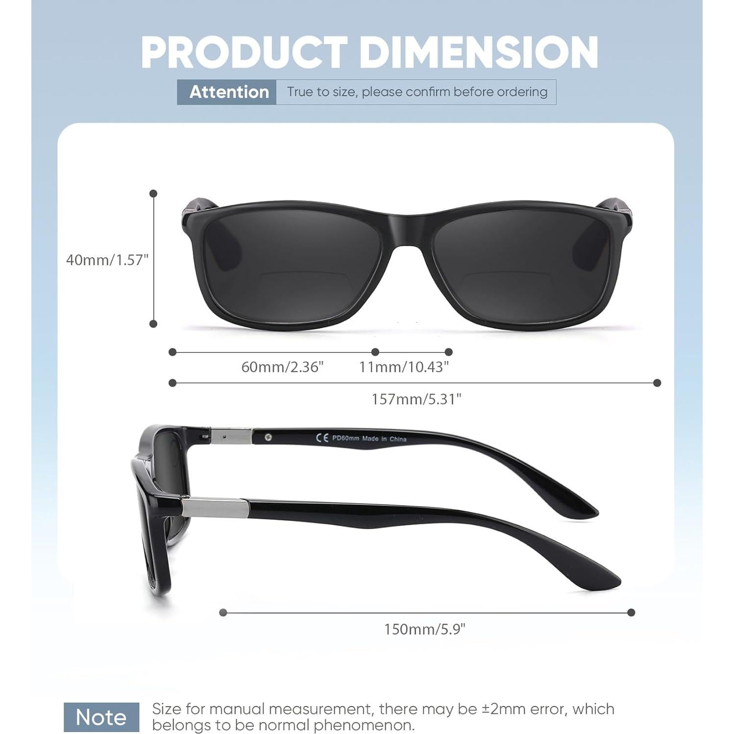 Gafas Bifocales Missfive 2 Pack Unisex 3.0x Anti Luz Azul