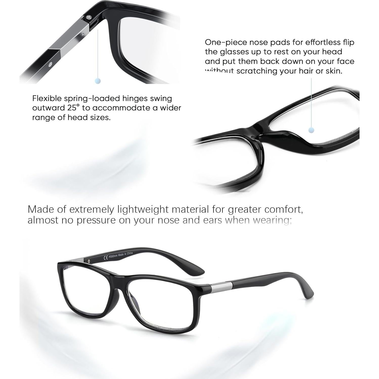 Gafas Progresivas Missfive 2 Paquetes Multifocales 2.5x