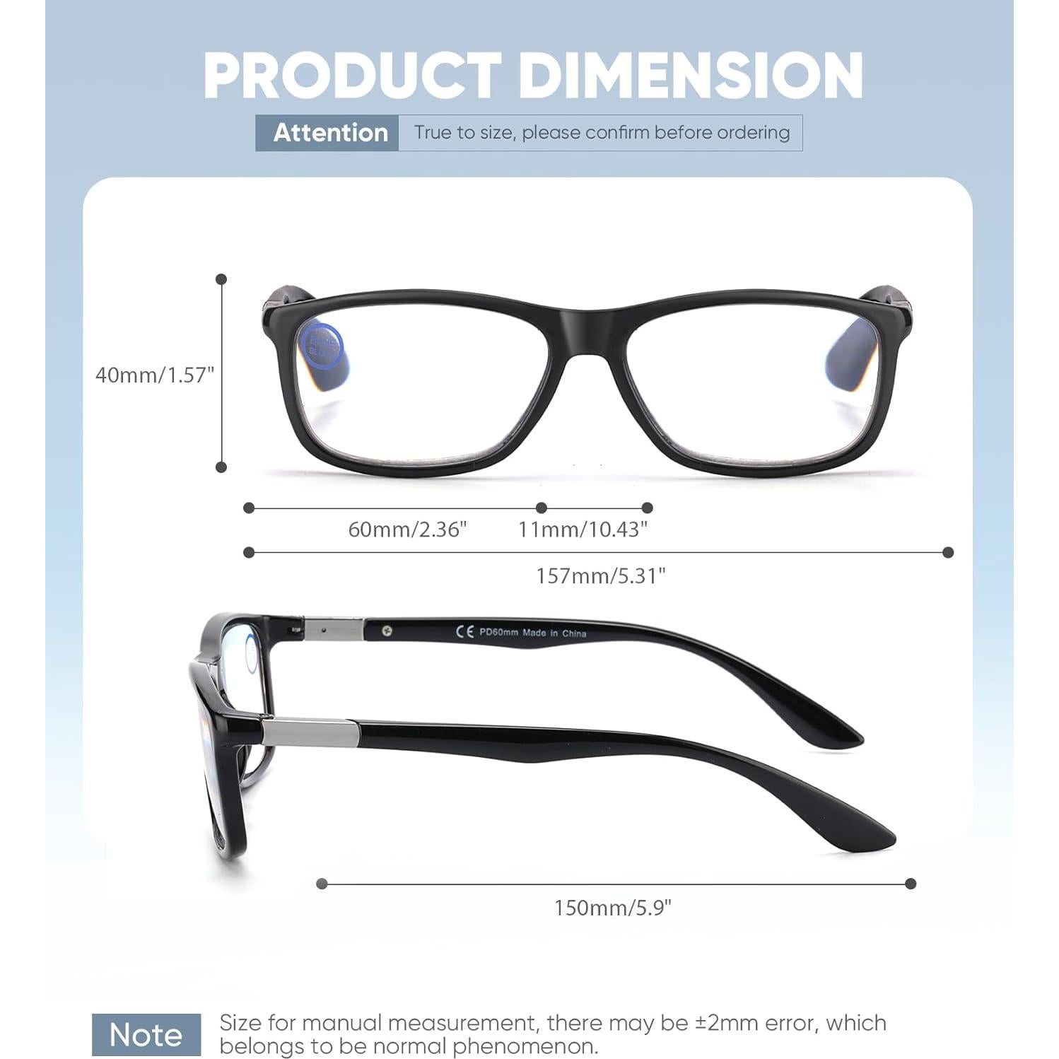Gafas Progresivas Missfive 2 Paquetes Multifocales 2.5x