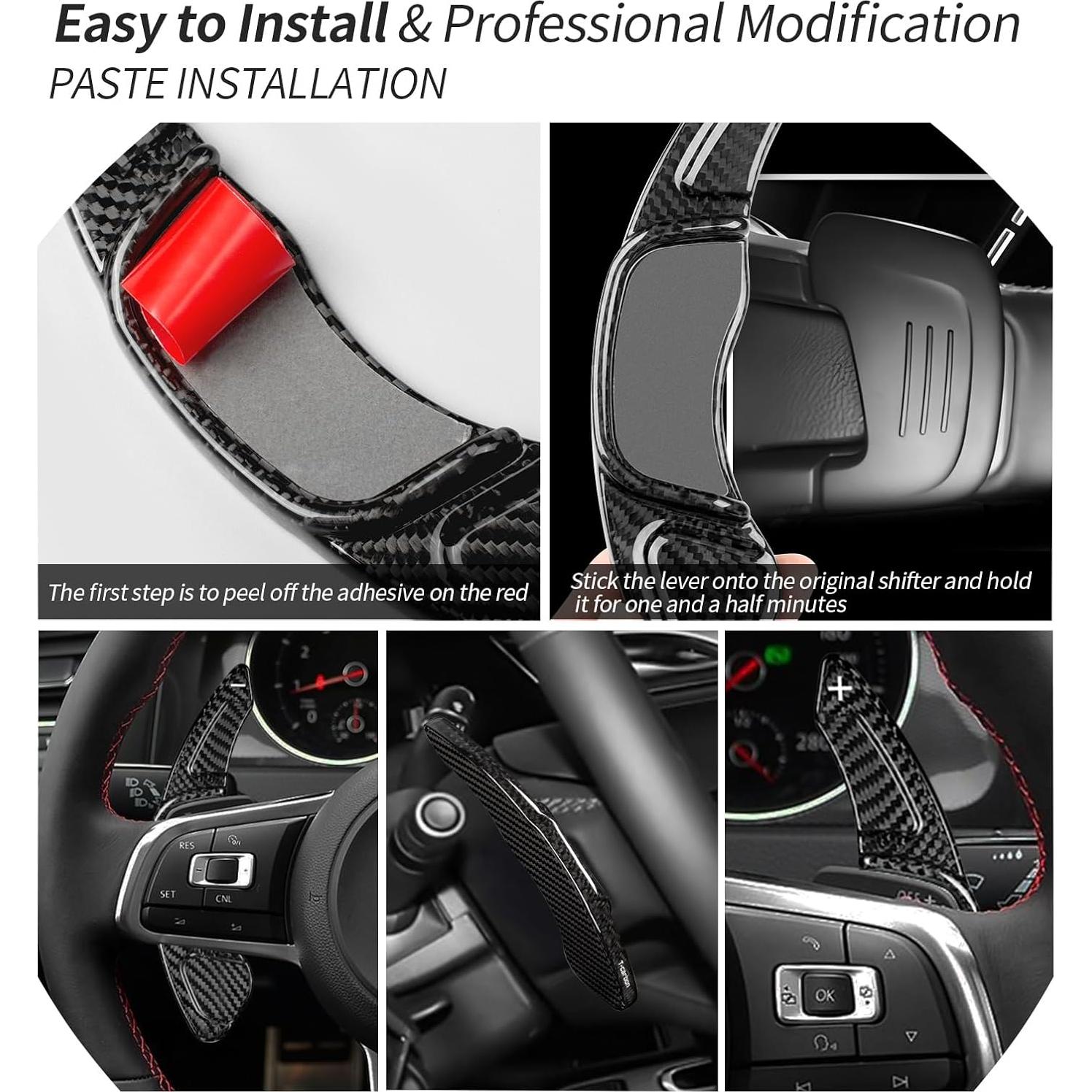 Extensiones de Palanca de Cambio T-carbon para VW Golf 7 R-line