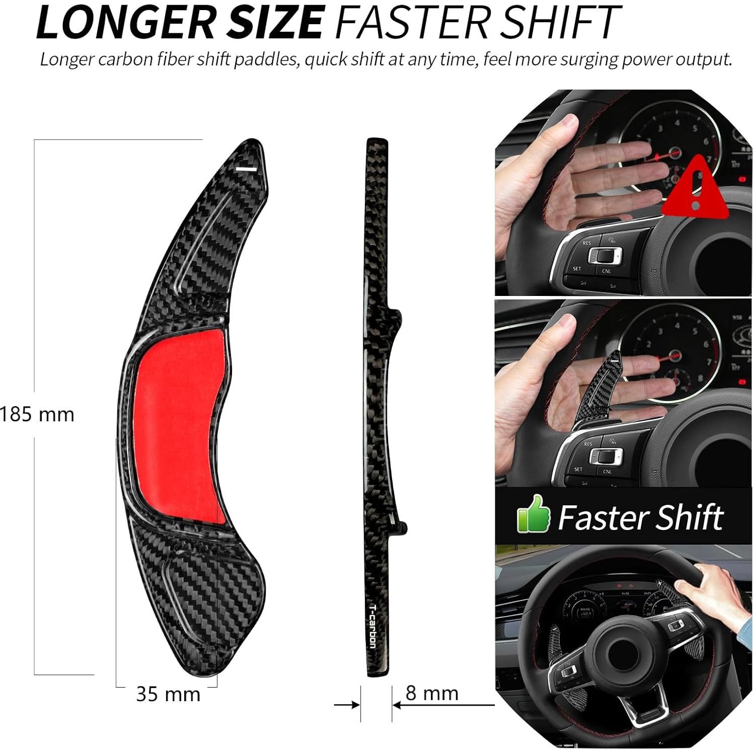 Extensiones de Palanca de Cambio T-carbon para VW Golf 7 R-line