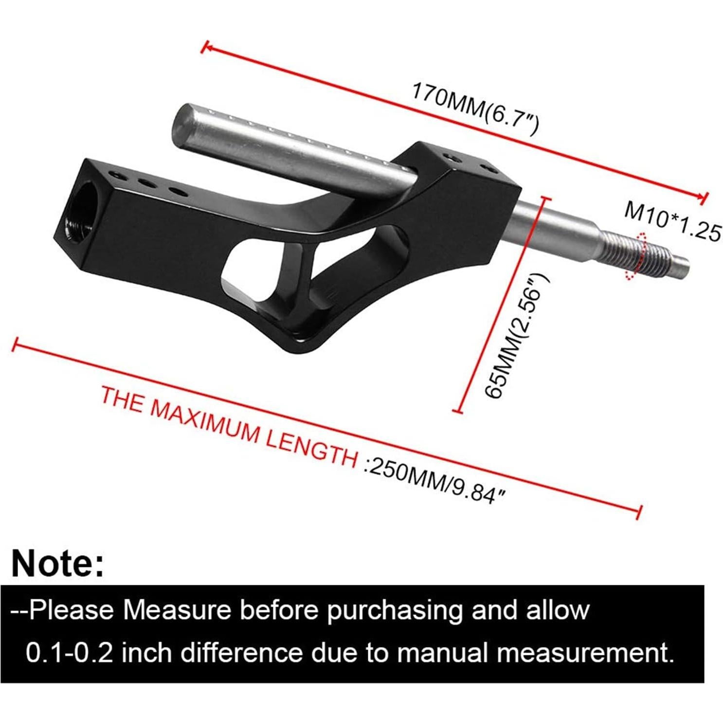 Extensión de Cambio Corto Ajustable Sporacingrts Negro
