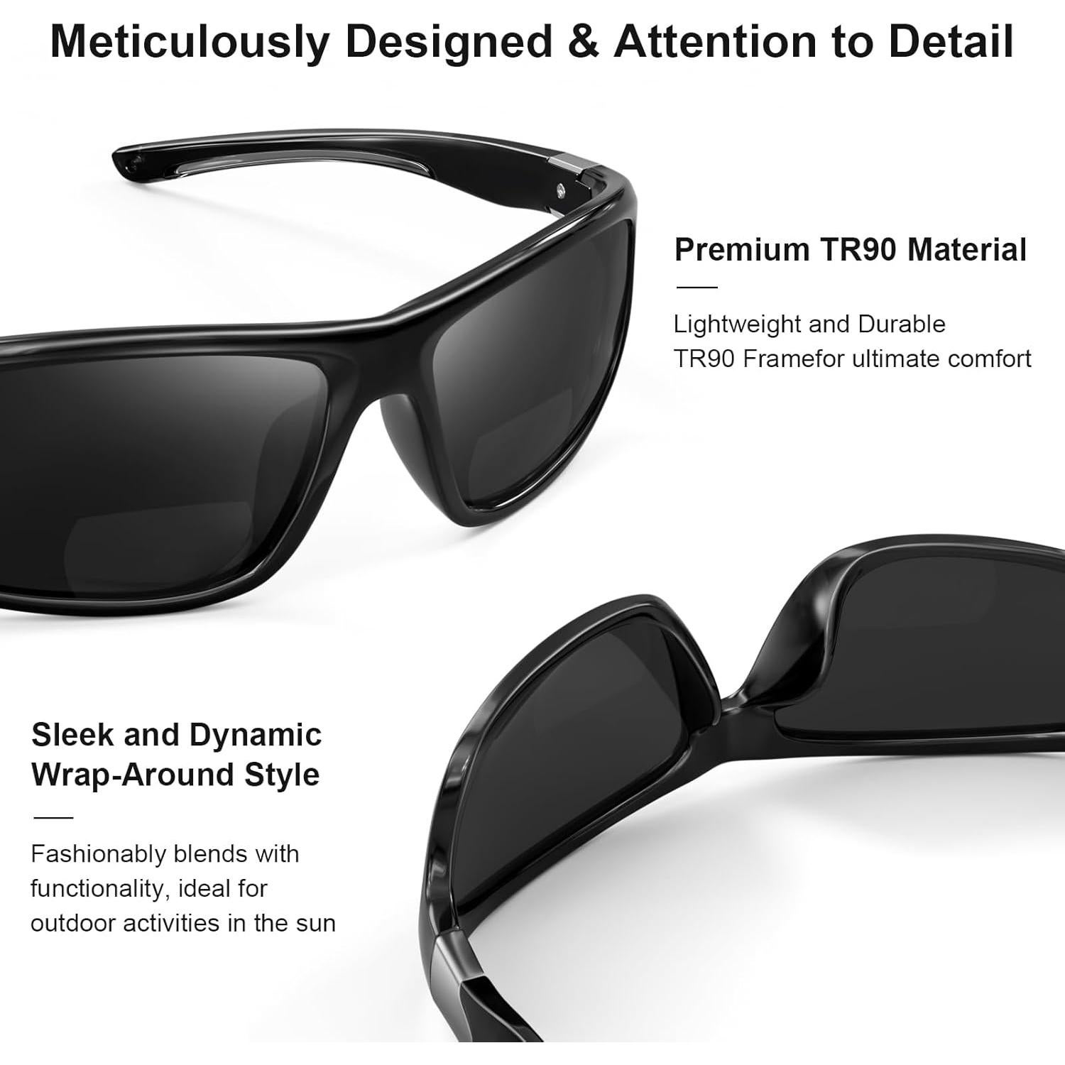 Gafas de sol bifocales polarizadas SKYFUEN TR90 tortuga