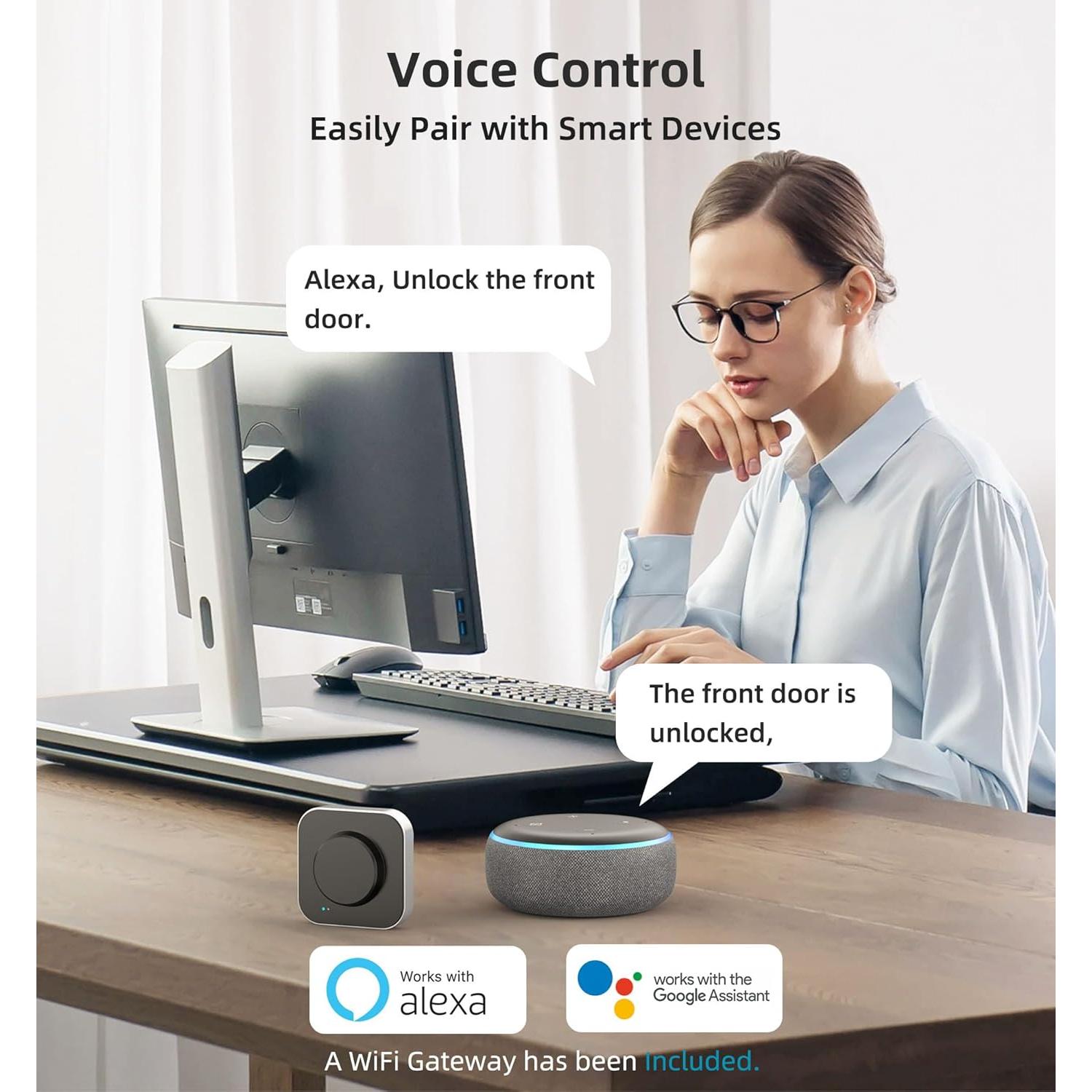 Cerradura Inteligente WiFi HEANTLE con Huella y Control Remoto