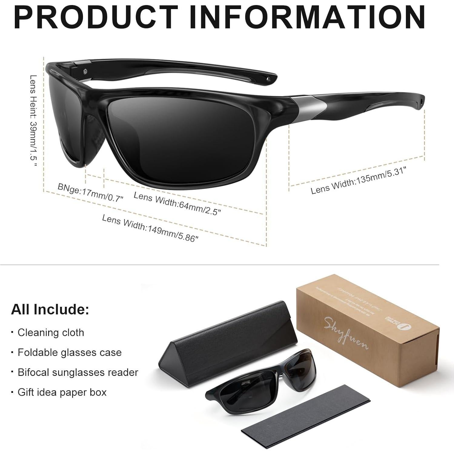 Gafas de Sol Bifocales Polarizadas SKYFUEN 3.5x TR90