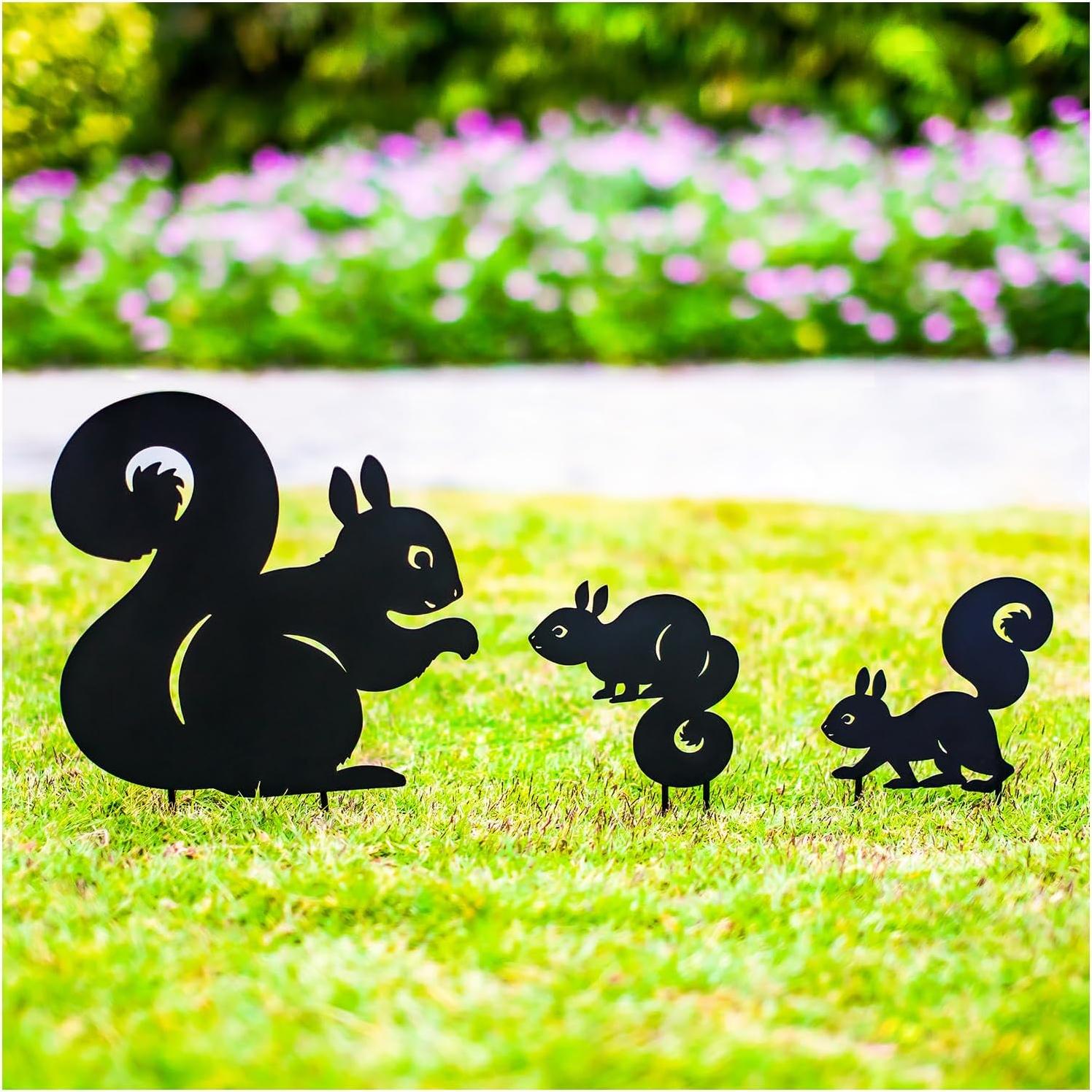 Estacas de Jardín SRDJXY Ardilla Decorativas para Exterior