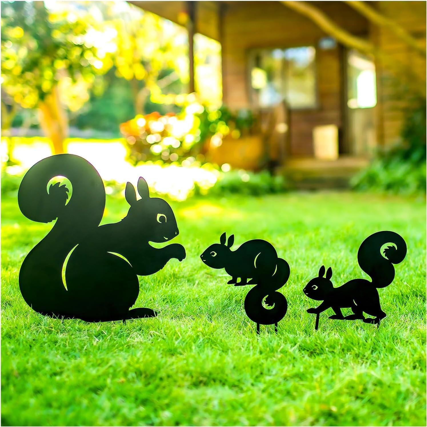 Estacas de Jardín SRDJXY Ardilla Decorativas para Exterior