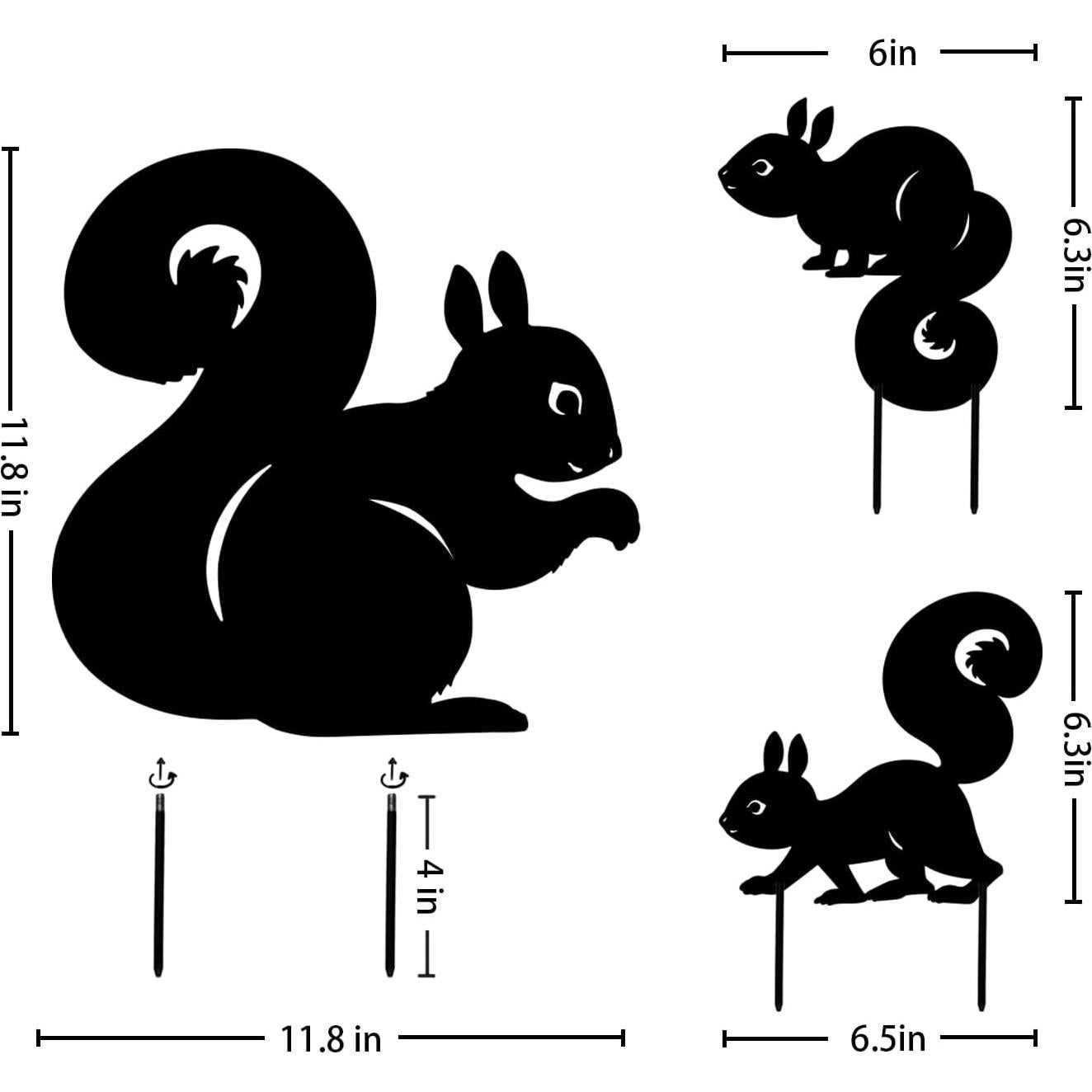 Estacas de Jardín SRDJXY Ardilla Decorativas para Exterior