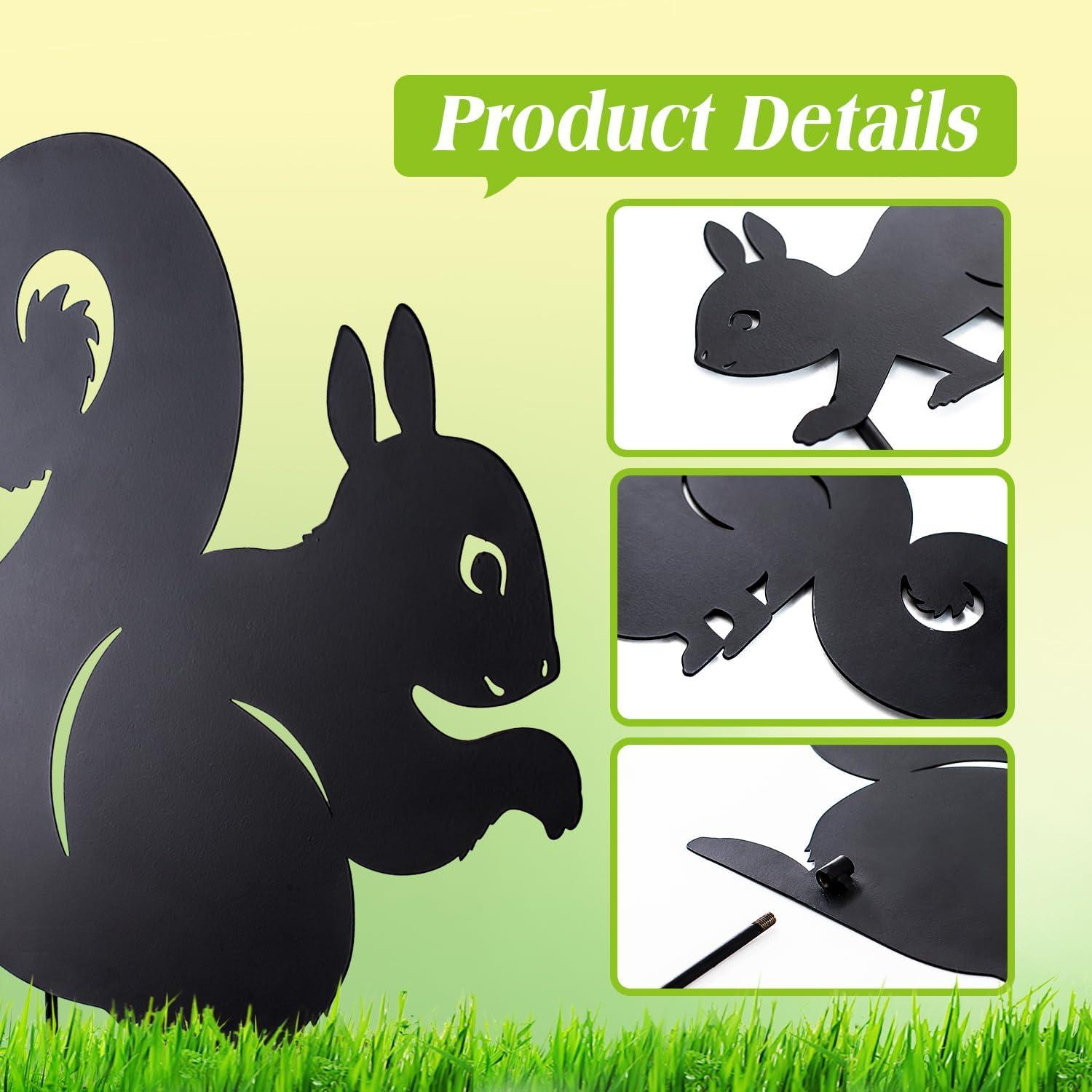 Estacas de Jardín SRDJXY Ardilla Decorativas para Exterior