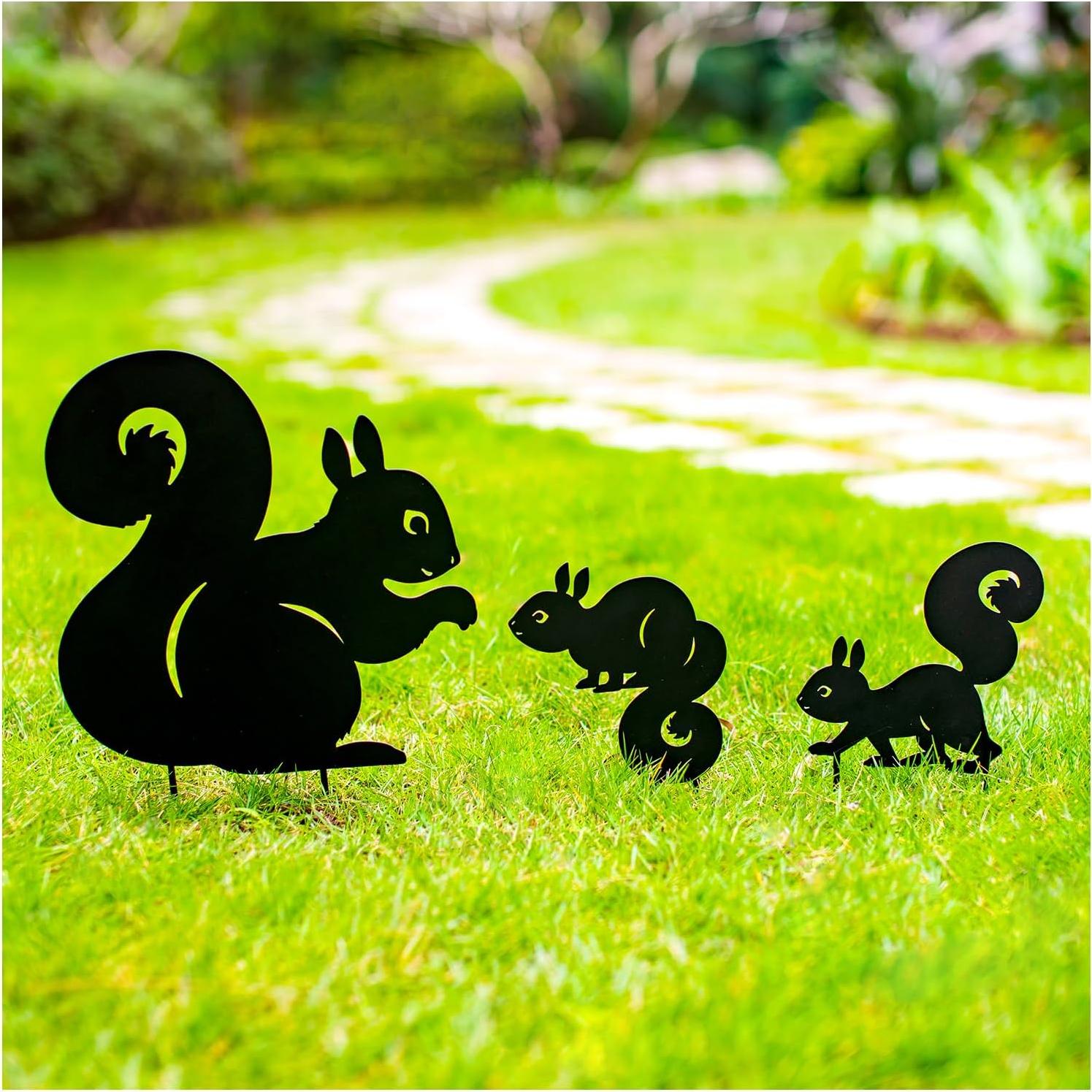 Estacas de Jardín SRDJXY Ardilla Decorativas para Exterior