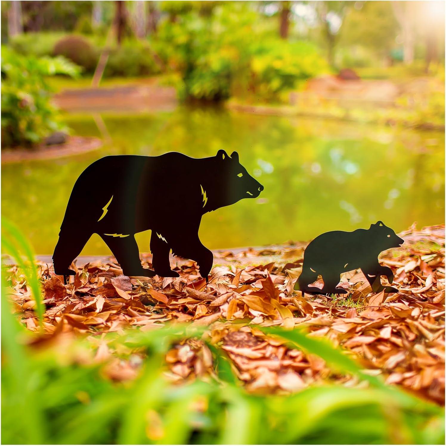 Estacas de Jardín SRDJXY Oso Decorativas para Exterior