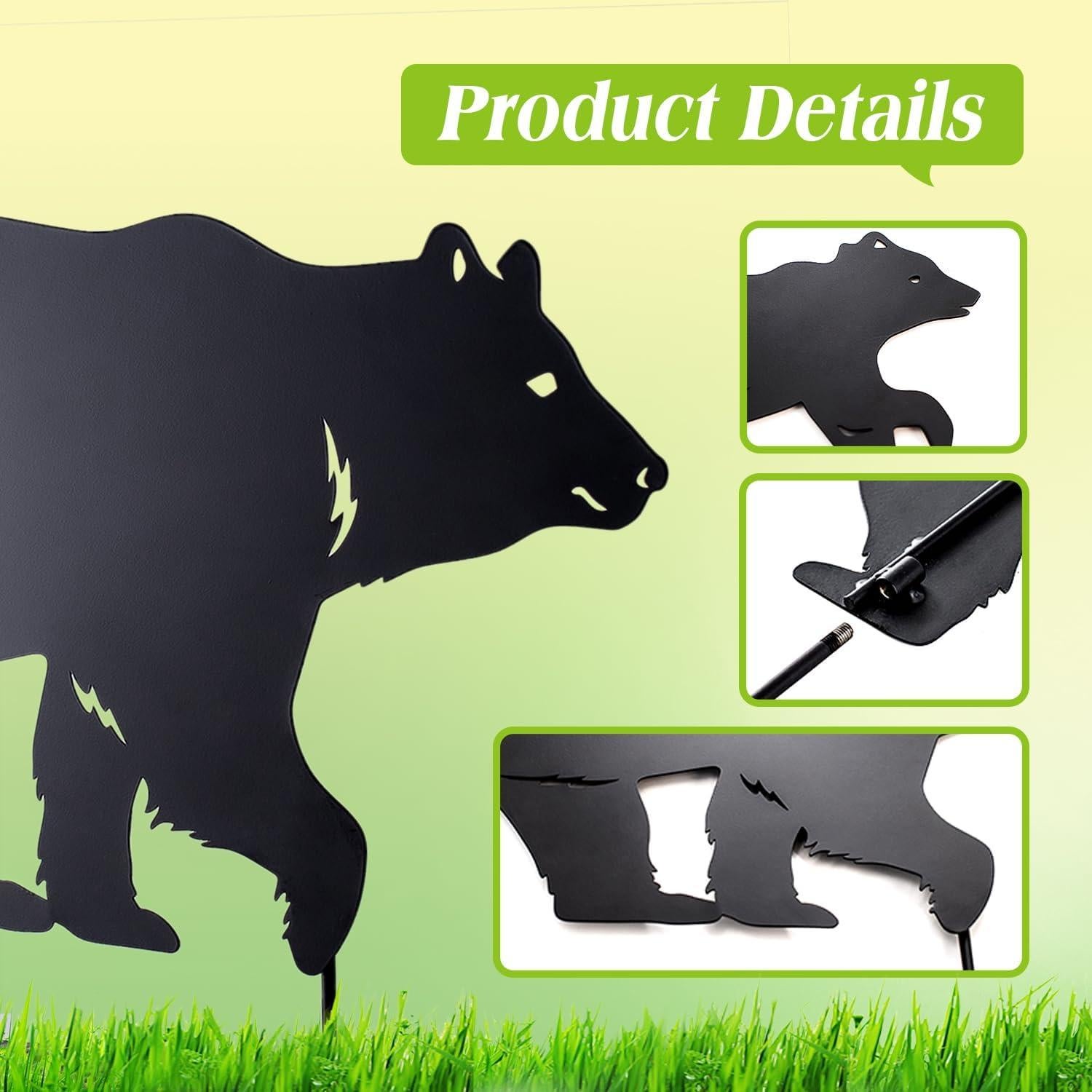 Estacas de Jardín SRDJXY Oso Decorativas para Exterior