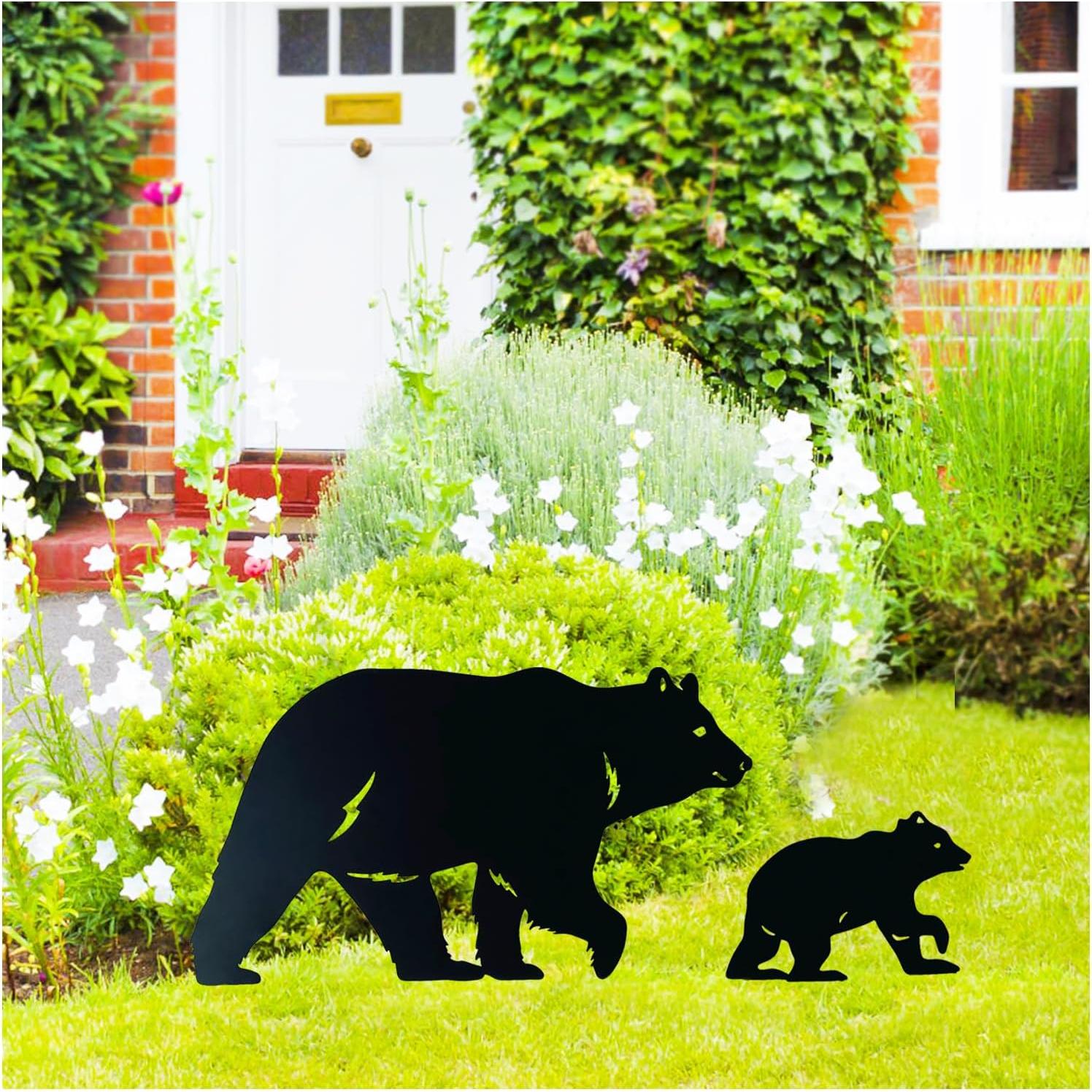 Estacas de Jardín SRDJXY Oso Decorativas para Exterior