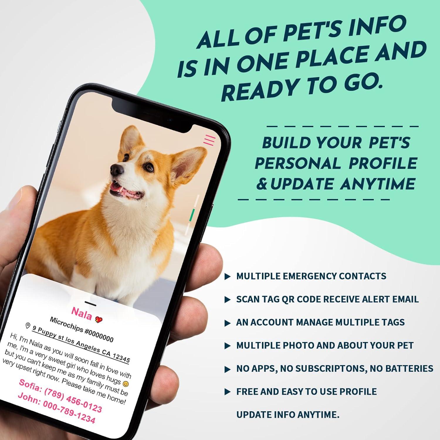 Etiqueta Inteligente MYLUCKYTAG NFC y QR para Mascotas