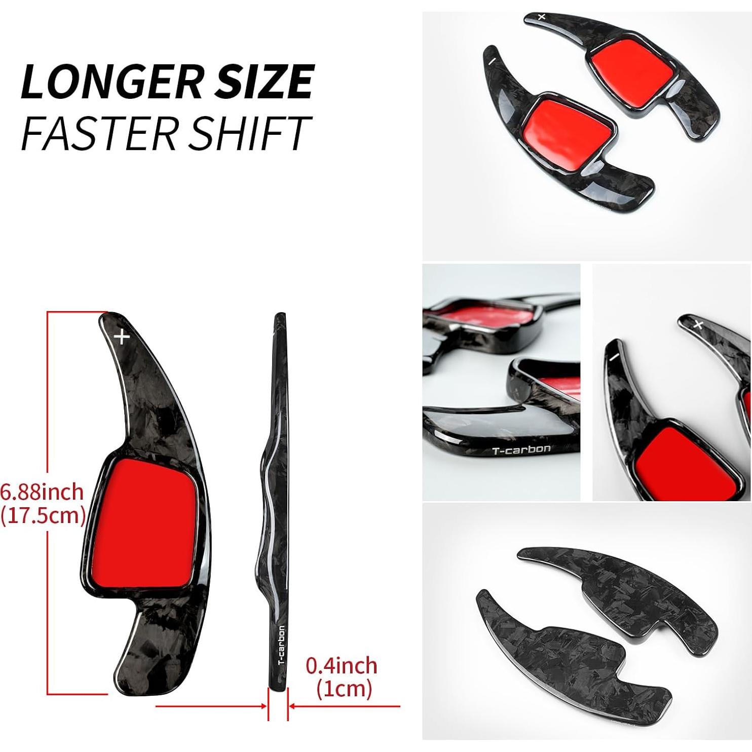 Extensiones de Palanca de Cambio T-carbon Fibra de Carbono Audi