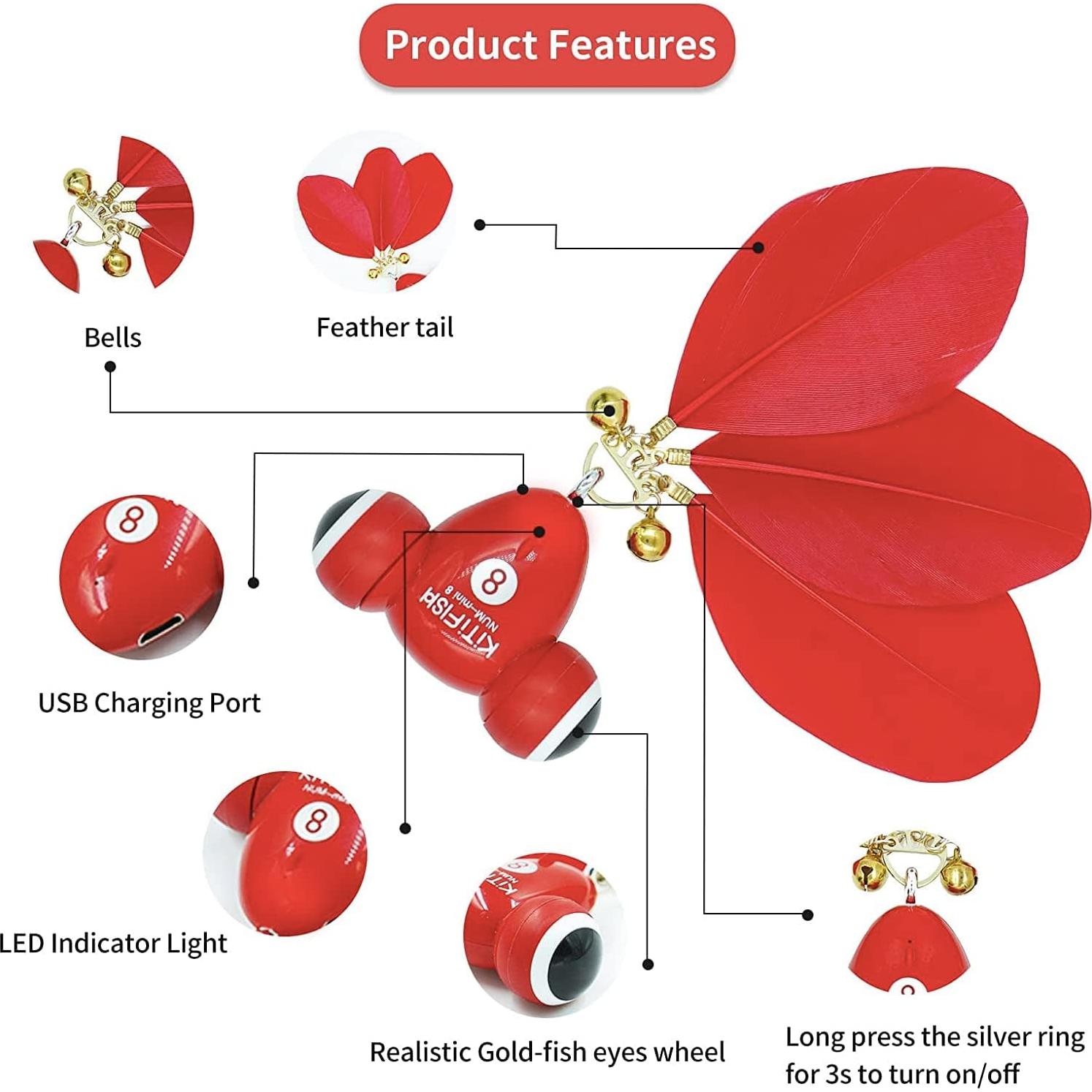 Juguete Interactivo para Gatos MayMaw KiTiFISH USB