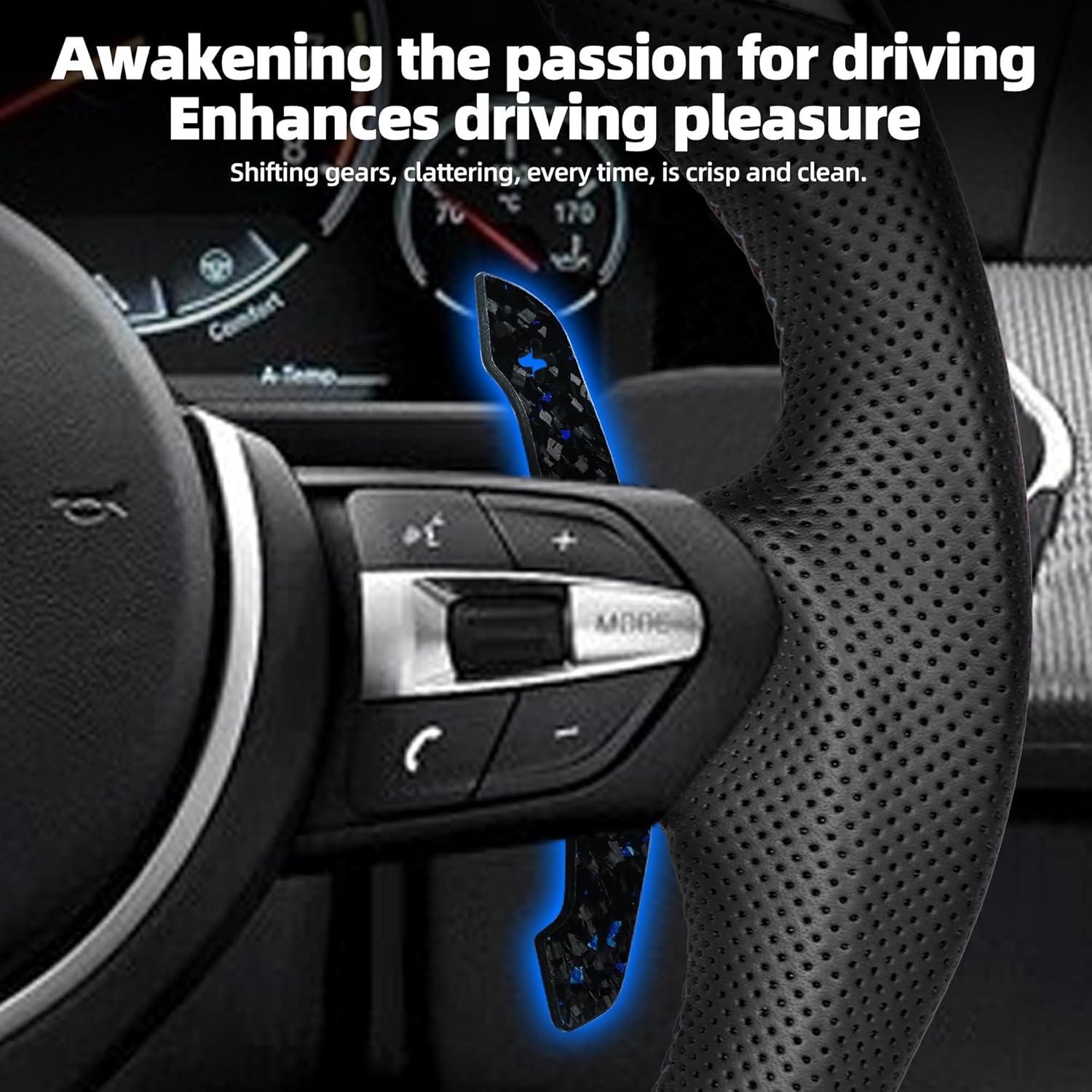 Palanca de Cambio Magnética OHC MOTORS Fibra de Carbono Azul