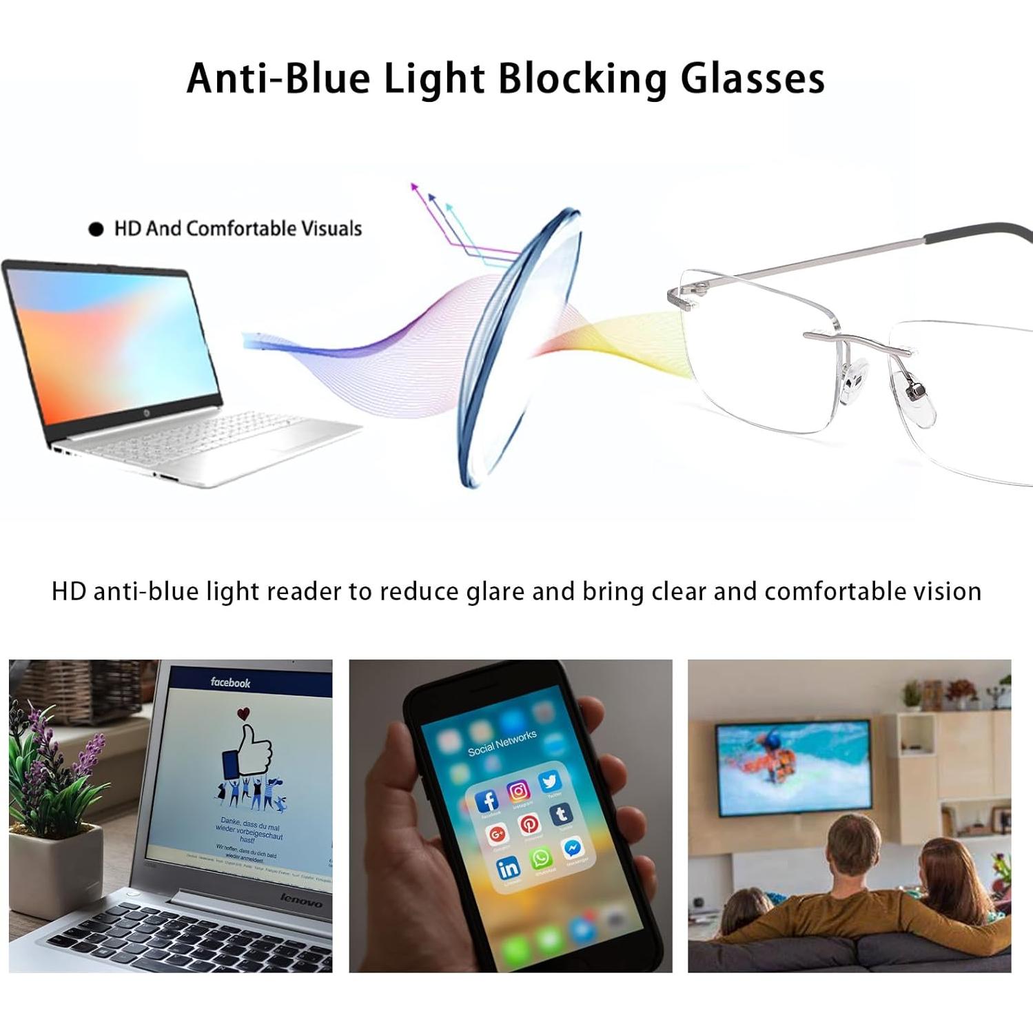 Gafas de lectura bifocal KISSOUL fotochromáticas UV 3.5x