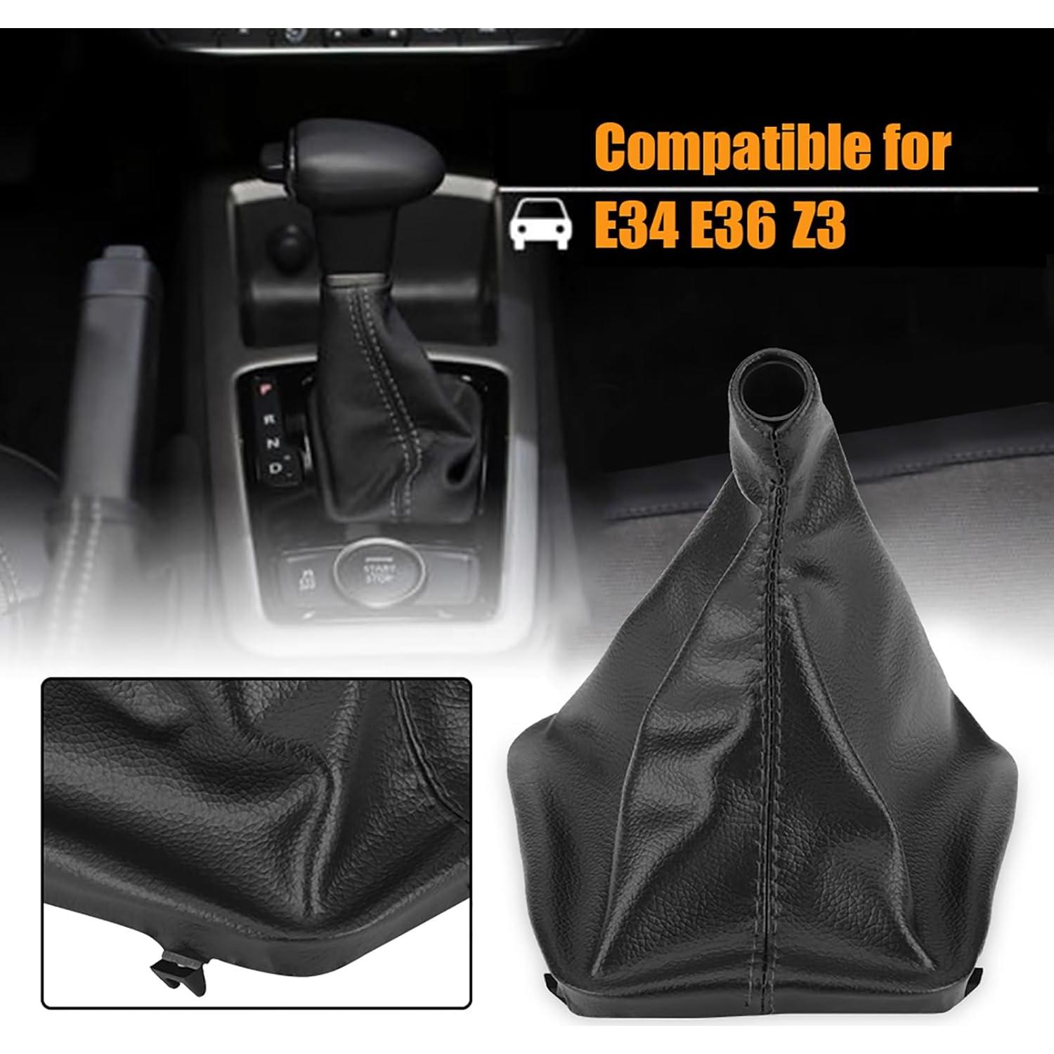Cubierta de Botón de Cambio Klanata para E34 E36 Z3 - Cuero Artificial