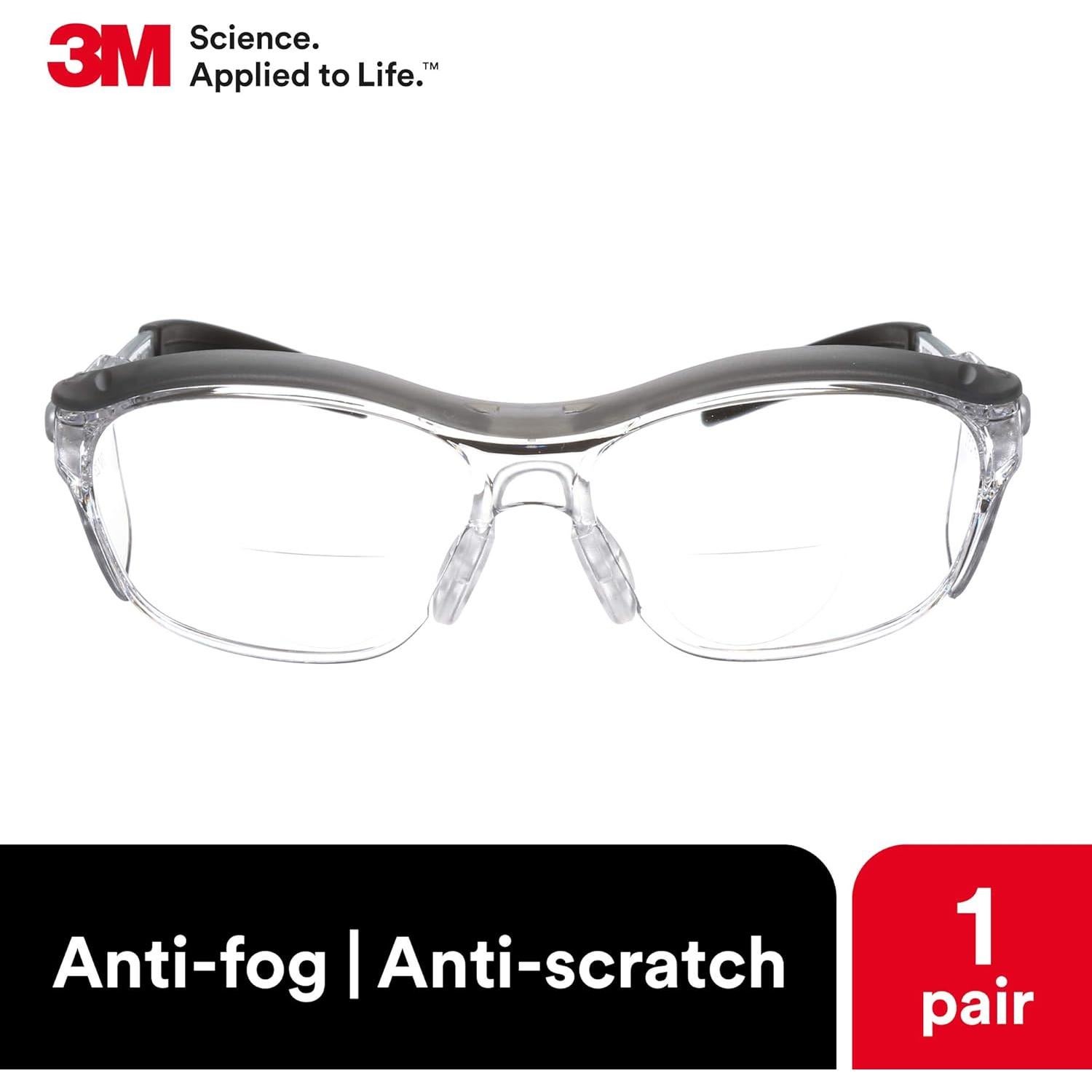 Gafas de Seguridad 3M Nuvo +2.5 Dioptrías Lente Clara