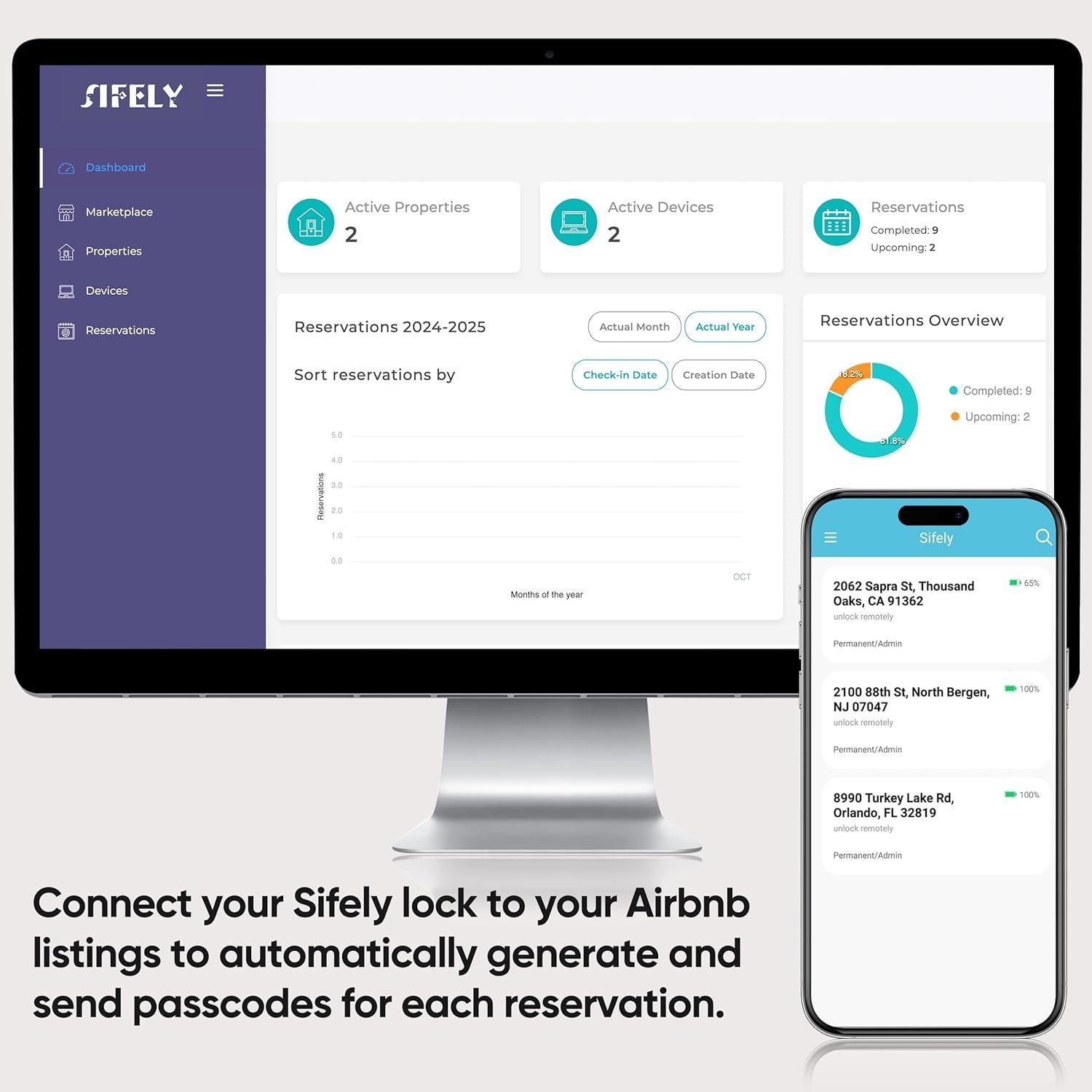 Cerradura Inteligente Sifely Modelo O Huella Dactilar Negra