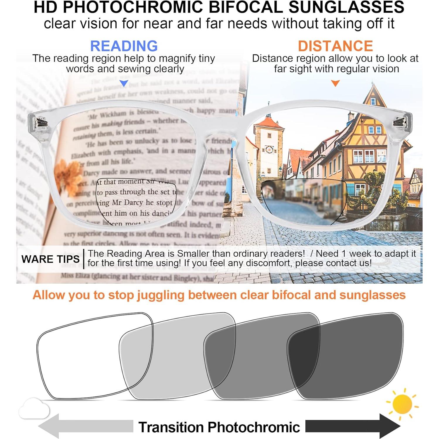 Gafas de Lectura Bifocales MARE AZZURO 1.50 Fotoquímicas