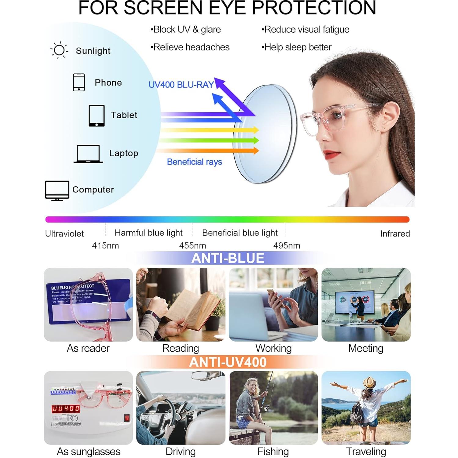 Gafas de lectura bifocales MARE AZZURO 3.00 fotochromáticas