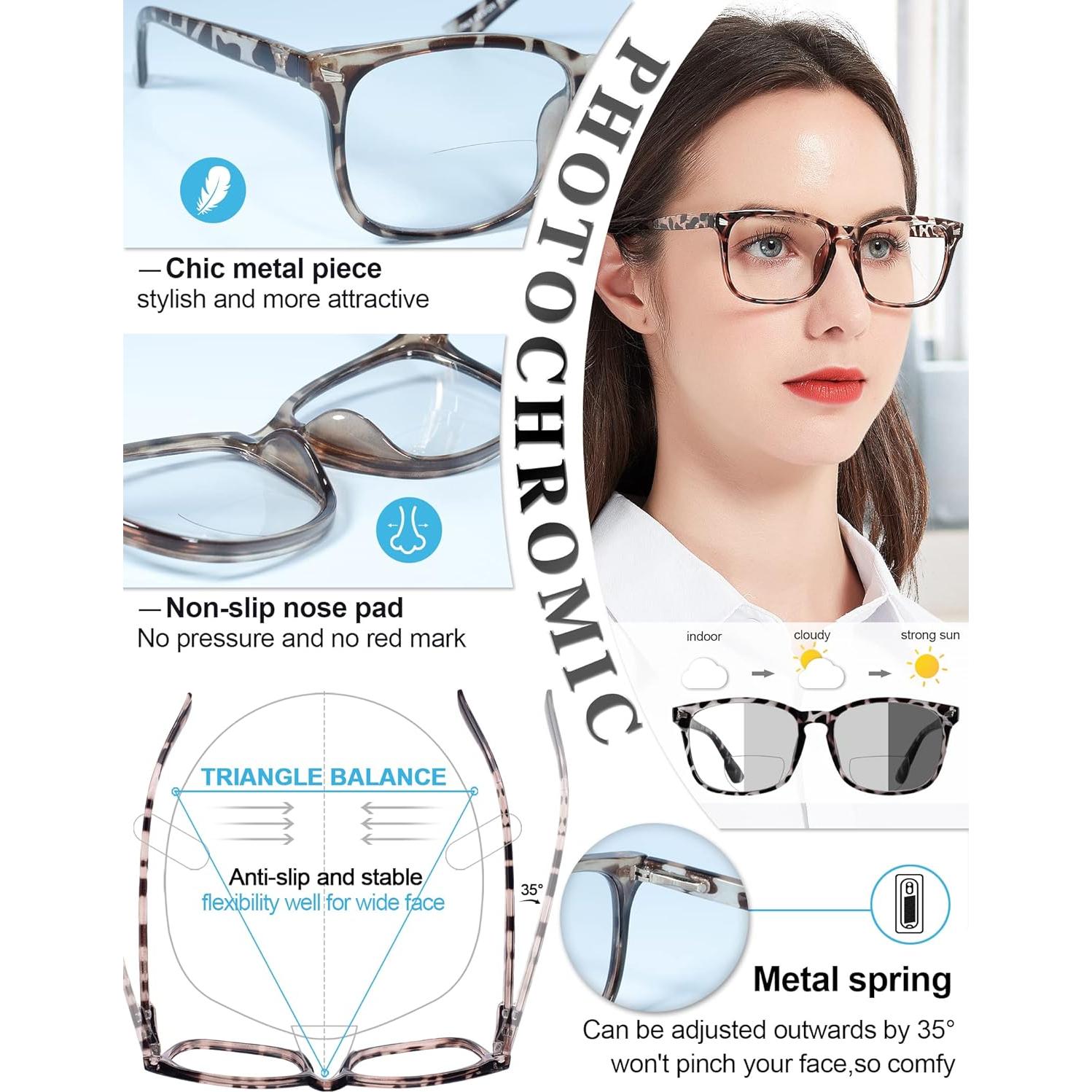 Gafas de lectura bifocales MARE AZZURO 2.0 fotoquímicas