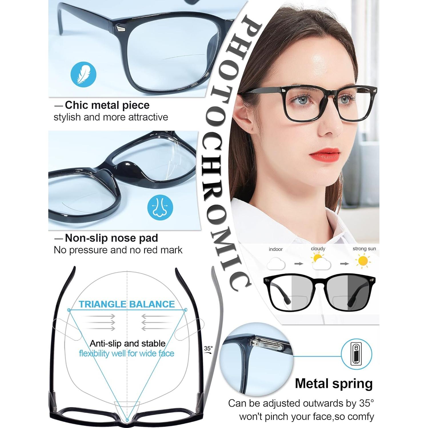 Gafas de lectura bifocales MARE AZZURO 4.0 con bloqueo UV