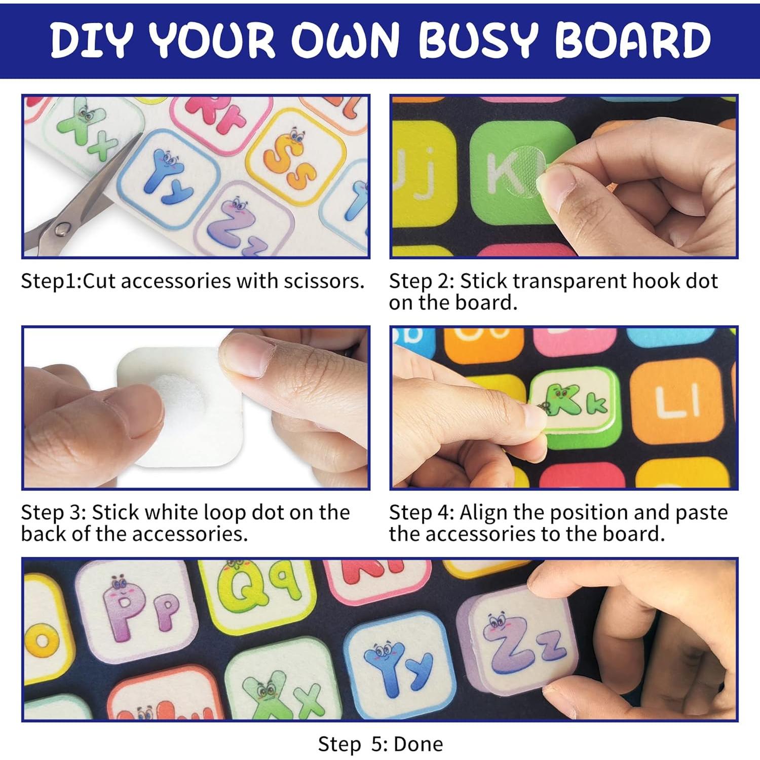 Tablero Ocupado Montessori LearnToy 8 Páginas Azul Marino