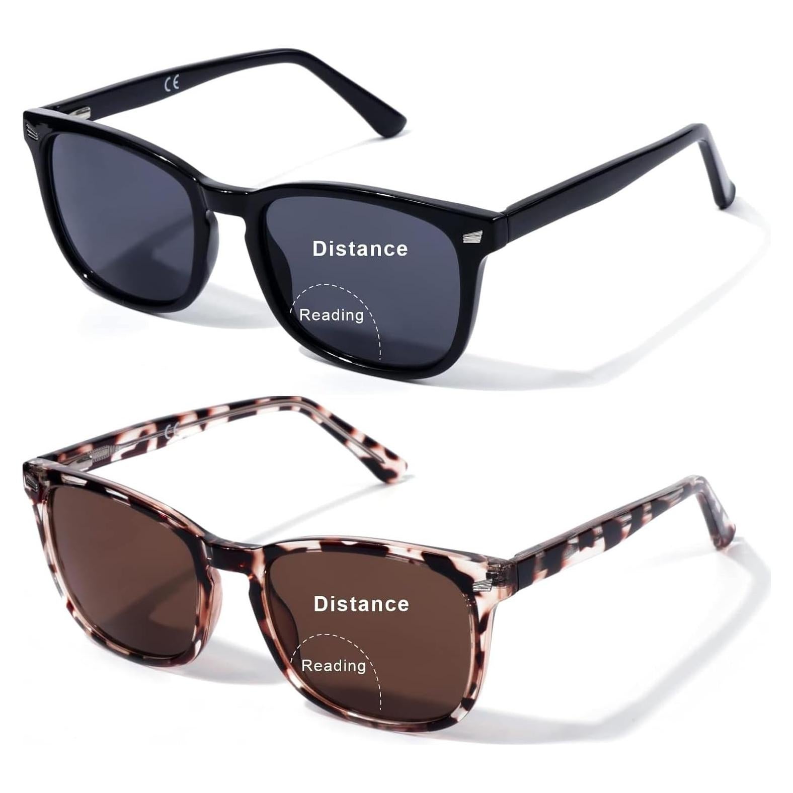 Gafas de sol progresivas TR90 UV400 con lectores 1.5x