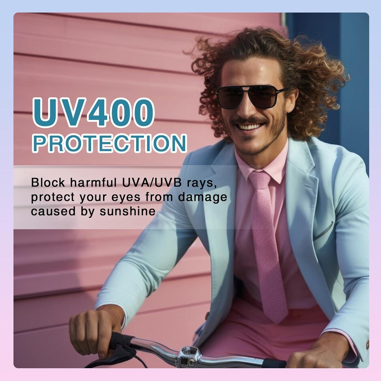 Gafas de Sol Progresivas UV400 Aviador con Lectores 3.0x