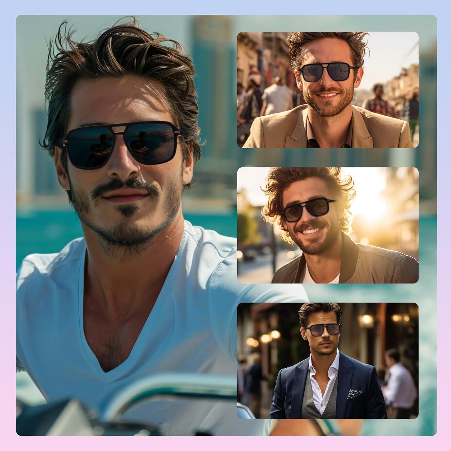 Gafas de Sol Progresivas UV400 Aviador con Lectores 3.0x