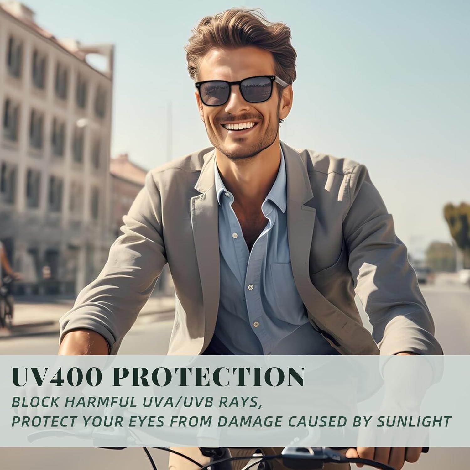 Gafas de Sol Progresivas UV400 para Hombres - Sin Línea