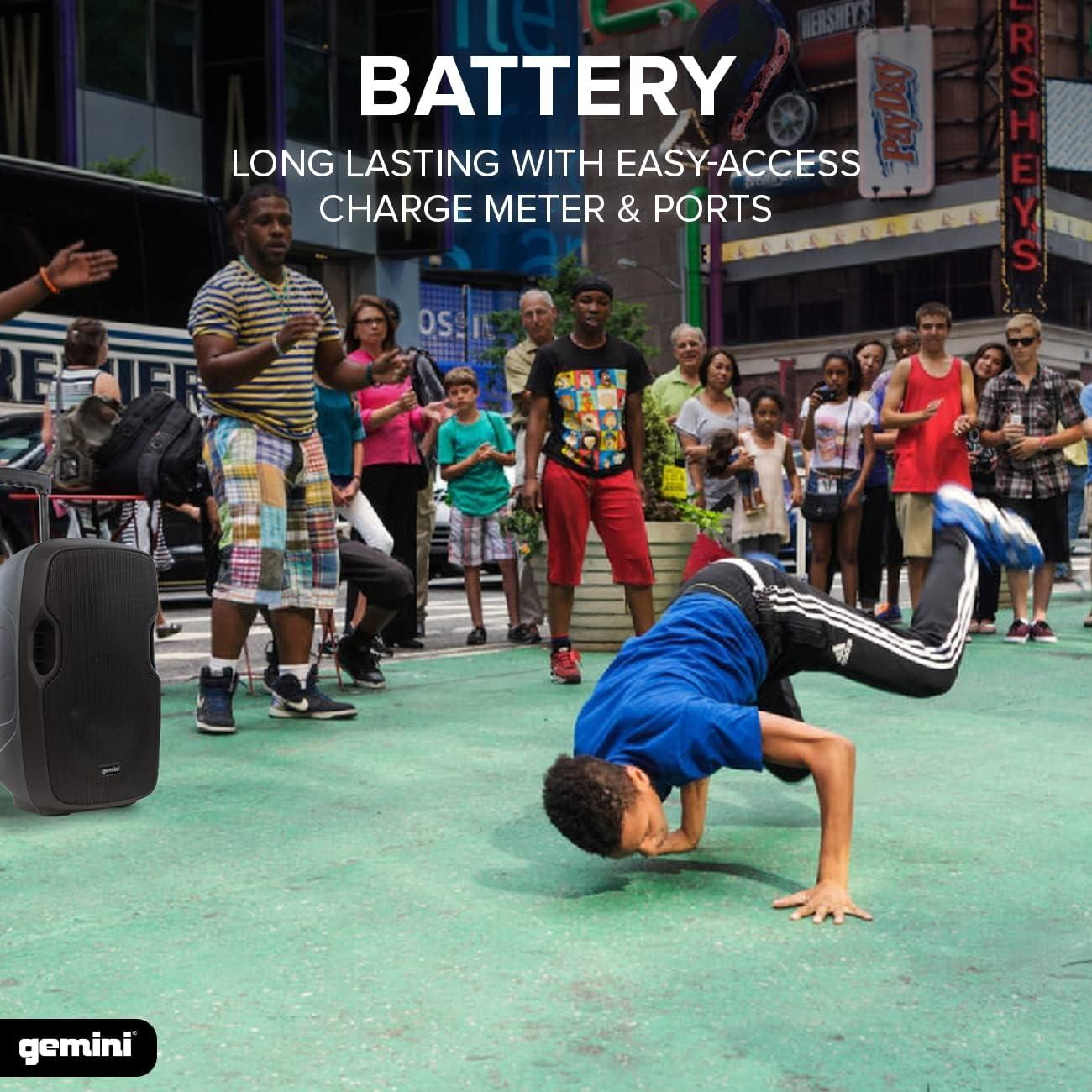 Altavoz PA Móvil Gemini AS-TOGO 1000W Bluetooth 10"