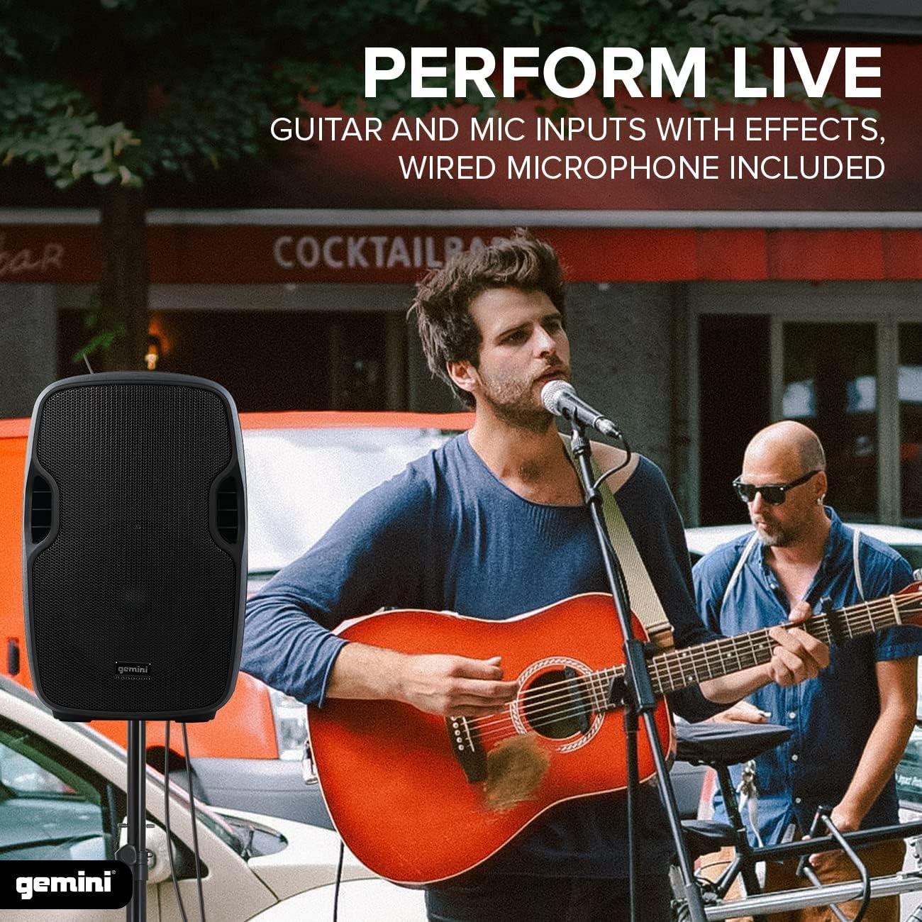 Altavoz PA Móvil Gemini AS-TOGO 1000W Bluetooth 10"