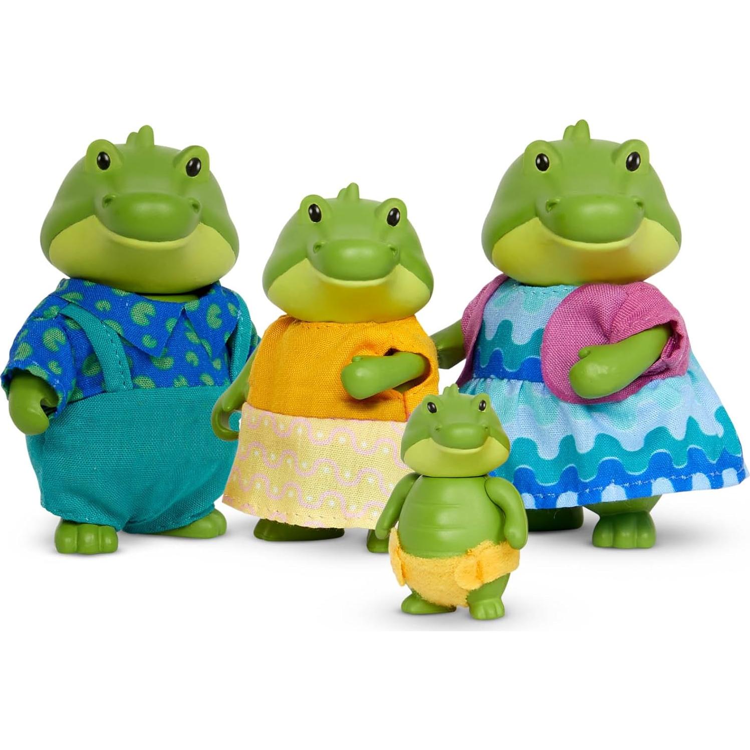 Familia de Cocodrilos Bogglesby Li'l Woodzeez - Set 4 Figuras