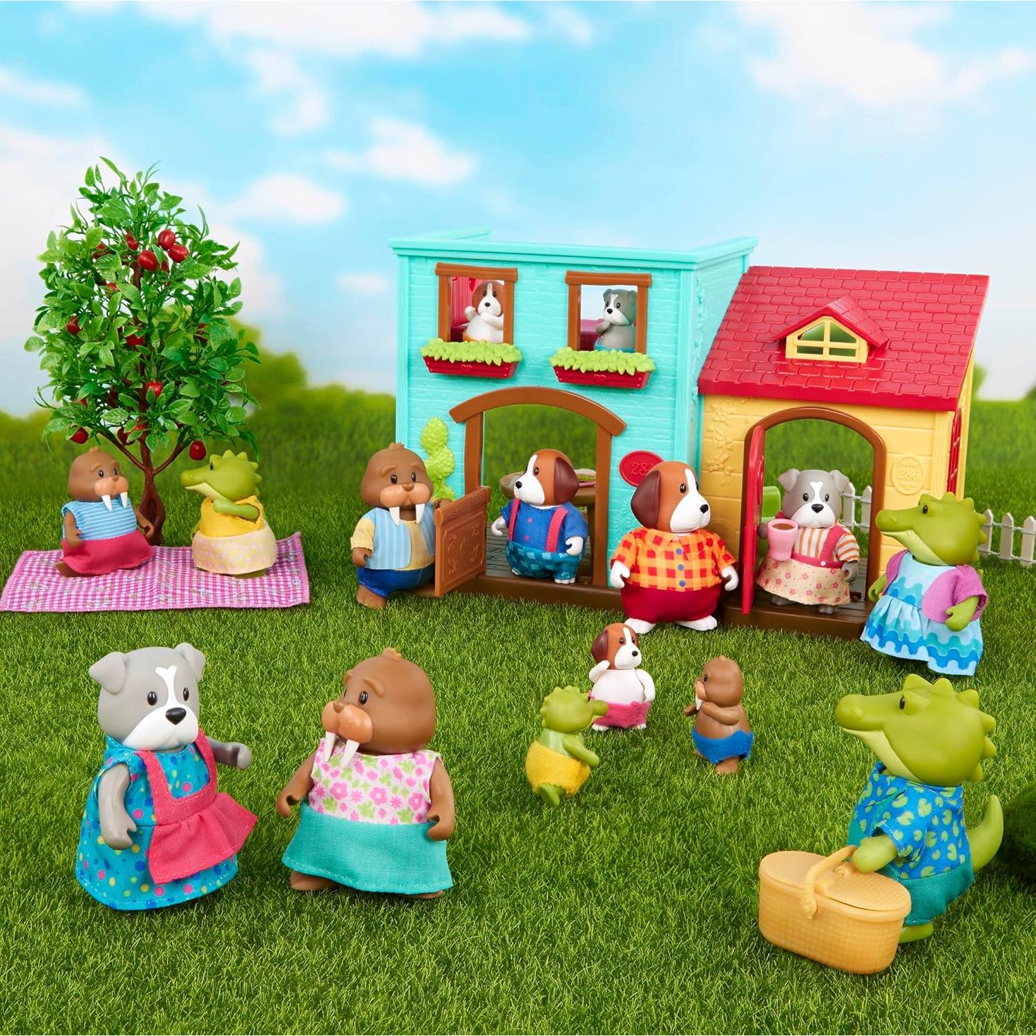 Familia de Cocodrilos Bogglesby Li'l Woodzeez - Set 4 Figuras