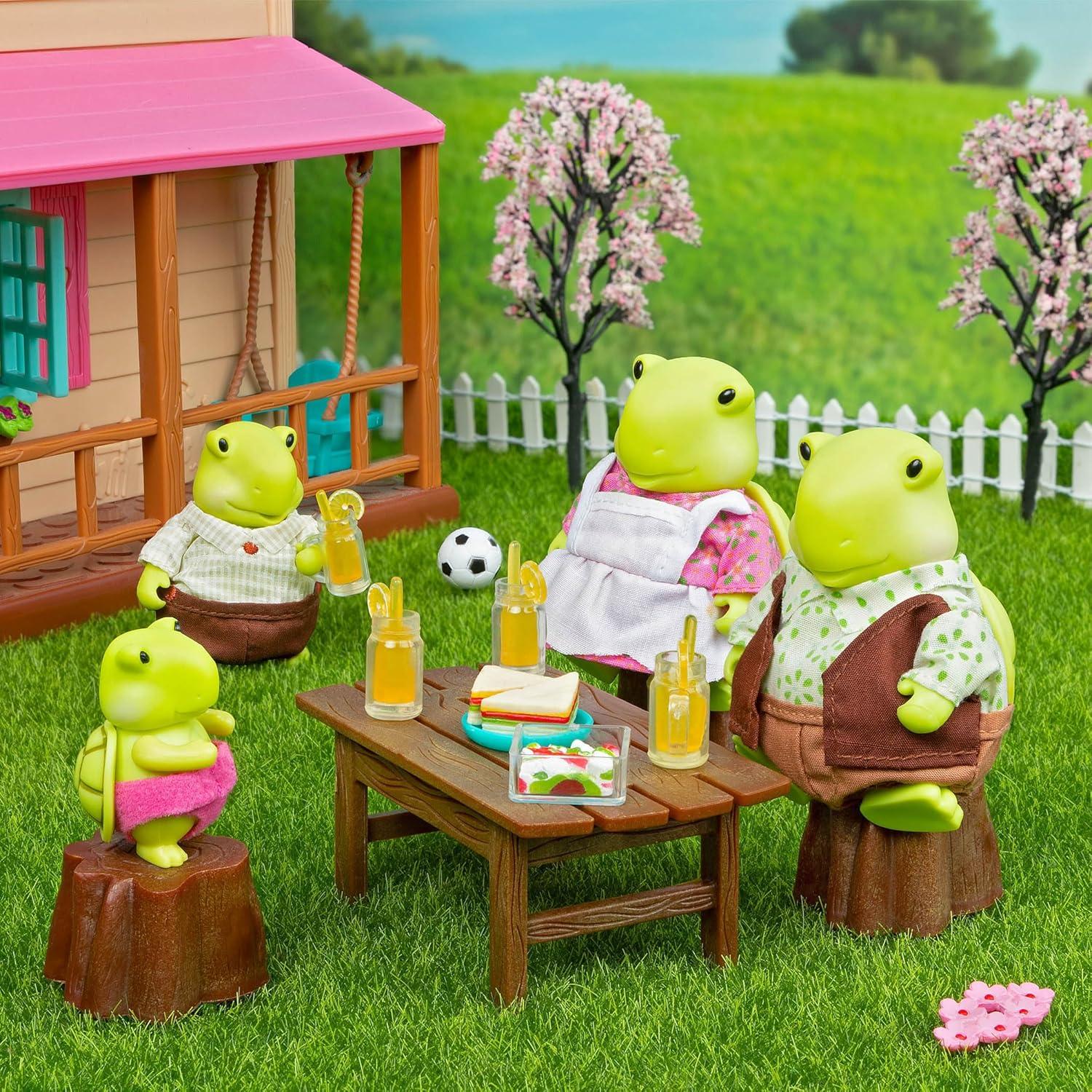 Li'l Woodzeez Set Familia Tortuga Tidyshine 4 Figuras