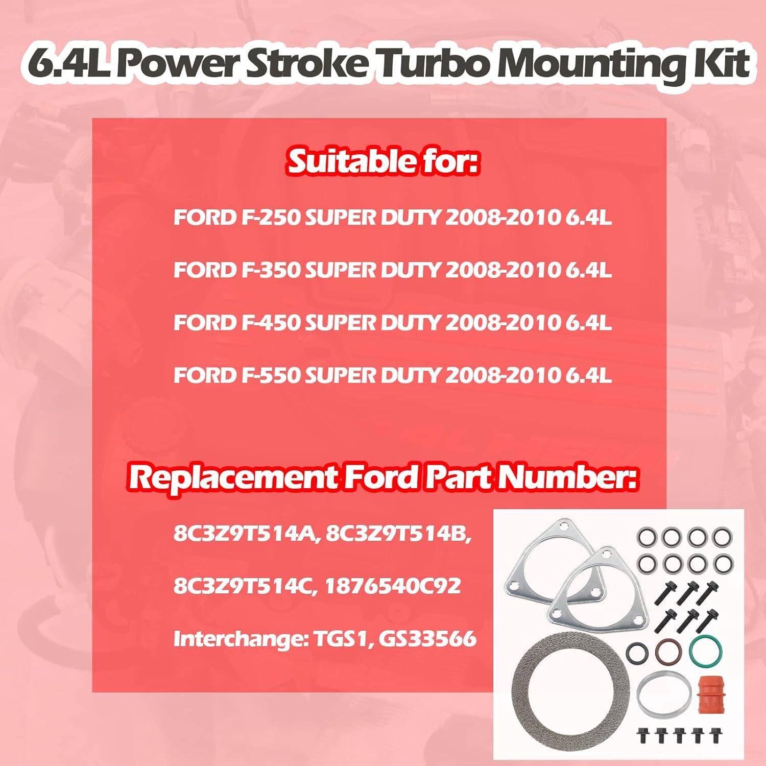 Kit de Sello de Montaje de Turbo Abluming para Ford 6.4L