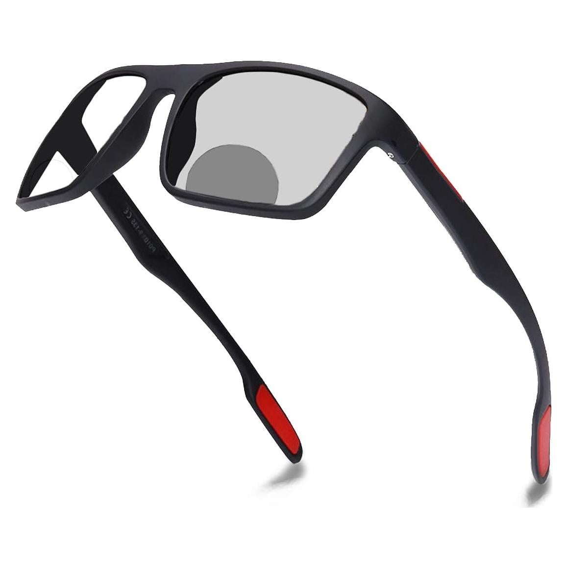 Gafas de lectura bifocales fotochromáticas TR90 negras