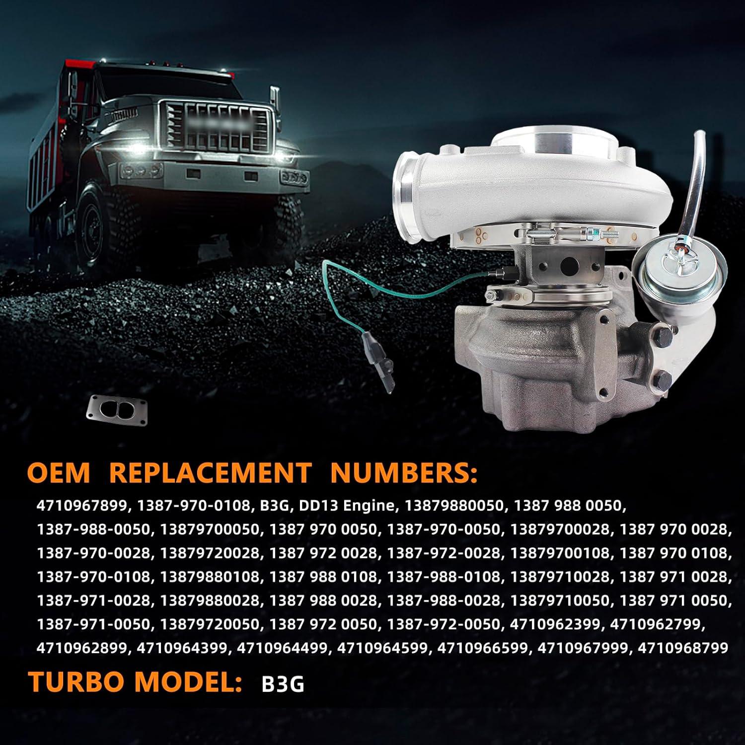 Kit de Turbocompresor TOPAZ B3G para Freightliner L6 12.8L