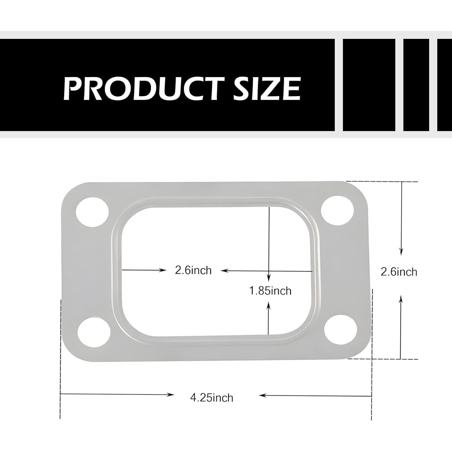 Junta de Flange Turbo T3 Dogary 2 Piezas Metal 1000HP