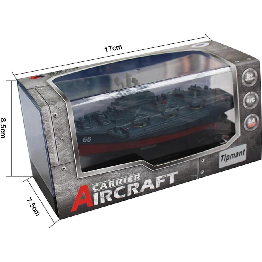 Portaaviones RC Yingmate Azul 15.5x5.1cm Control Remoto